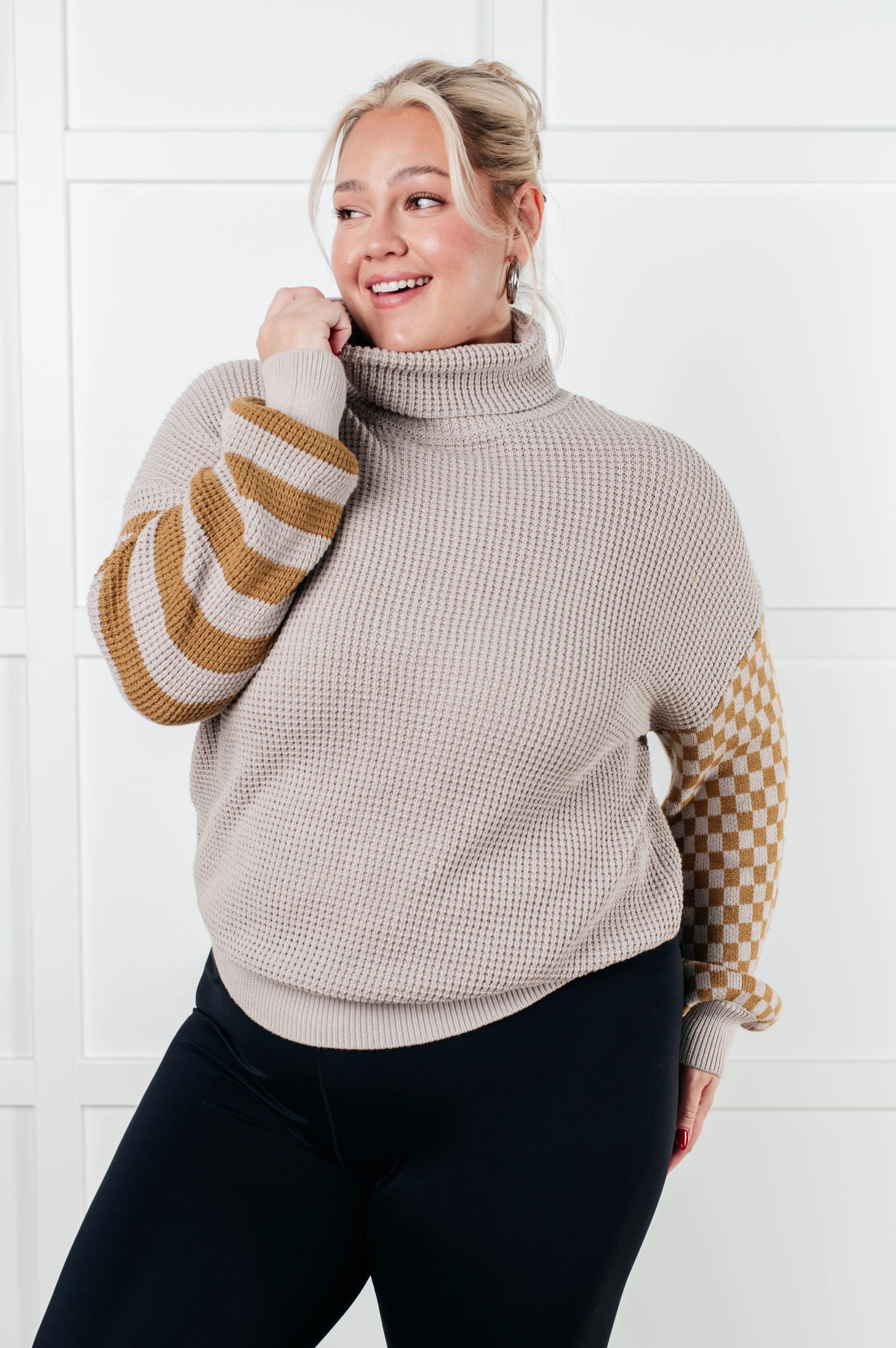 Super Seasonal Patchwork Waffle Knit Sweater - Image 5