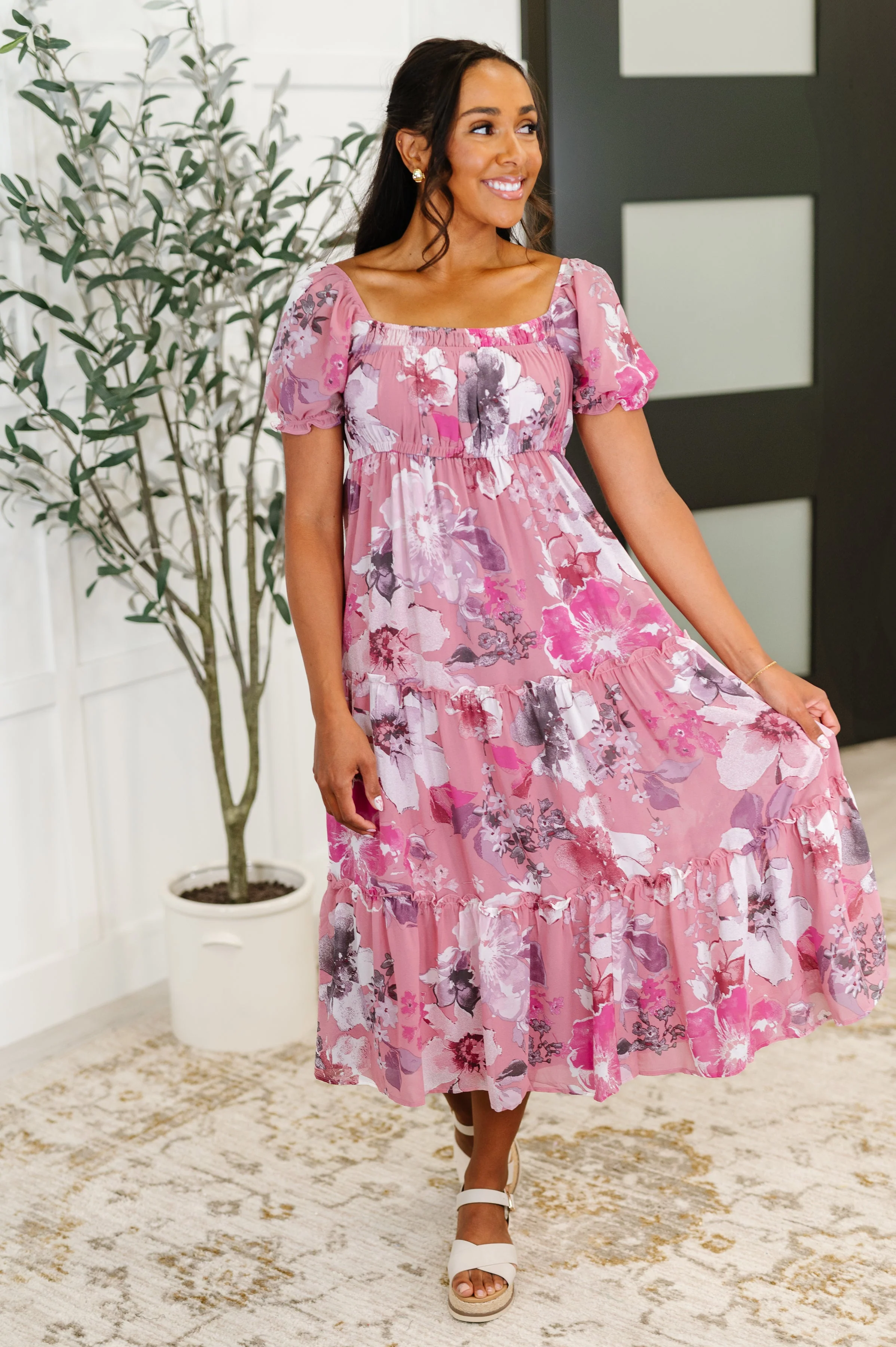 Sweetheart Club Square Neck Floral Dress - Image 3