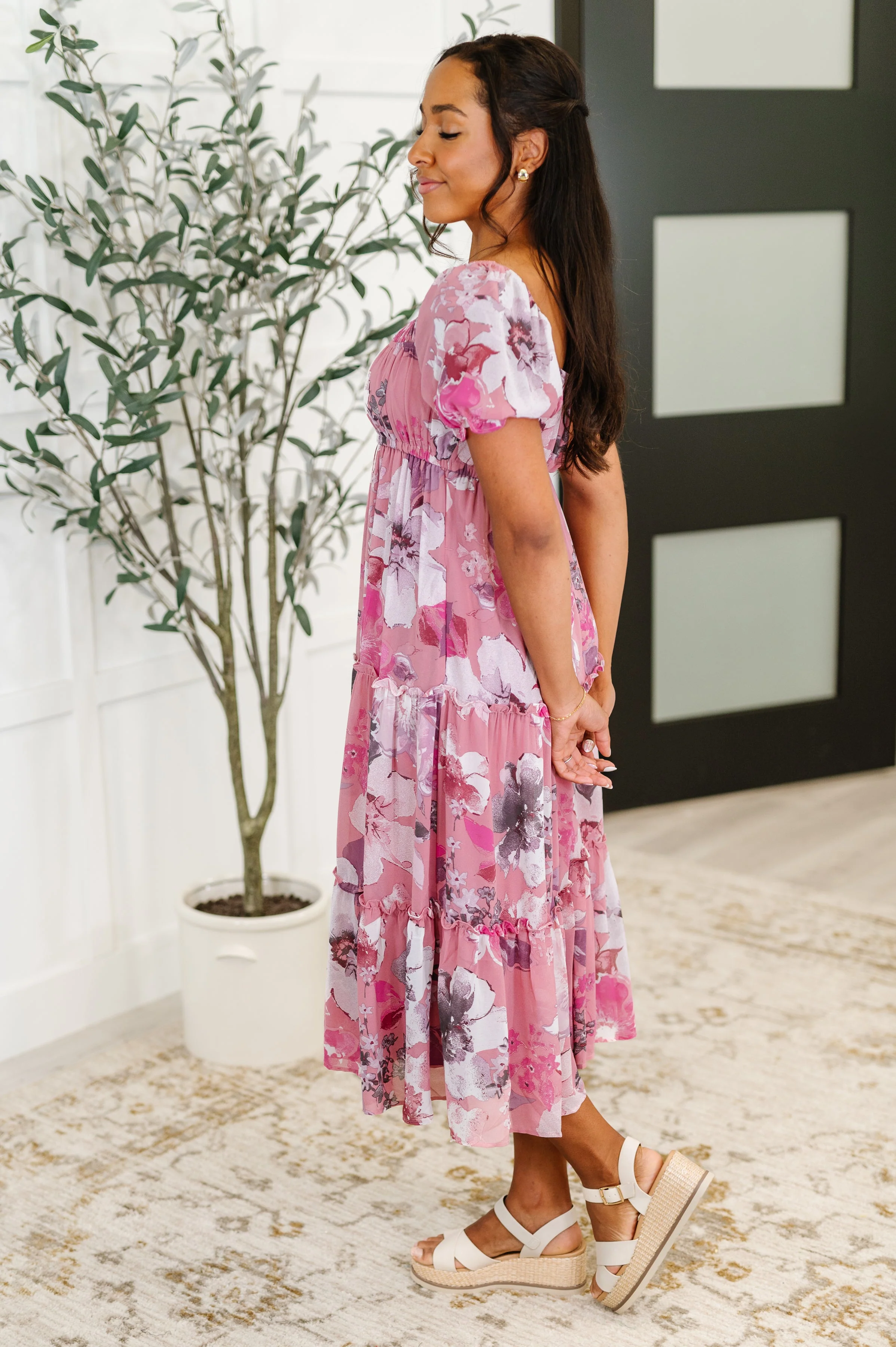 Sweetheart Club Square Neck Floral Dress - Image 4