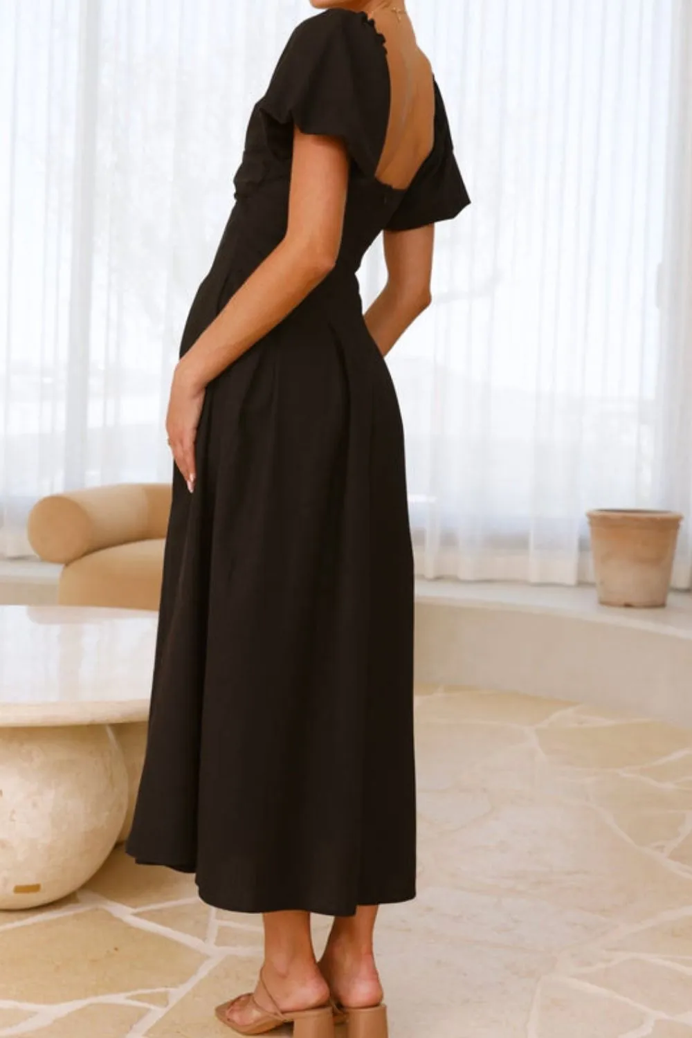 Sweetheart Neck Puff Sleeve Dress - Image 20