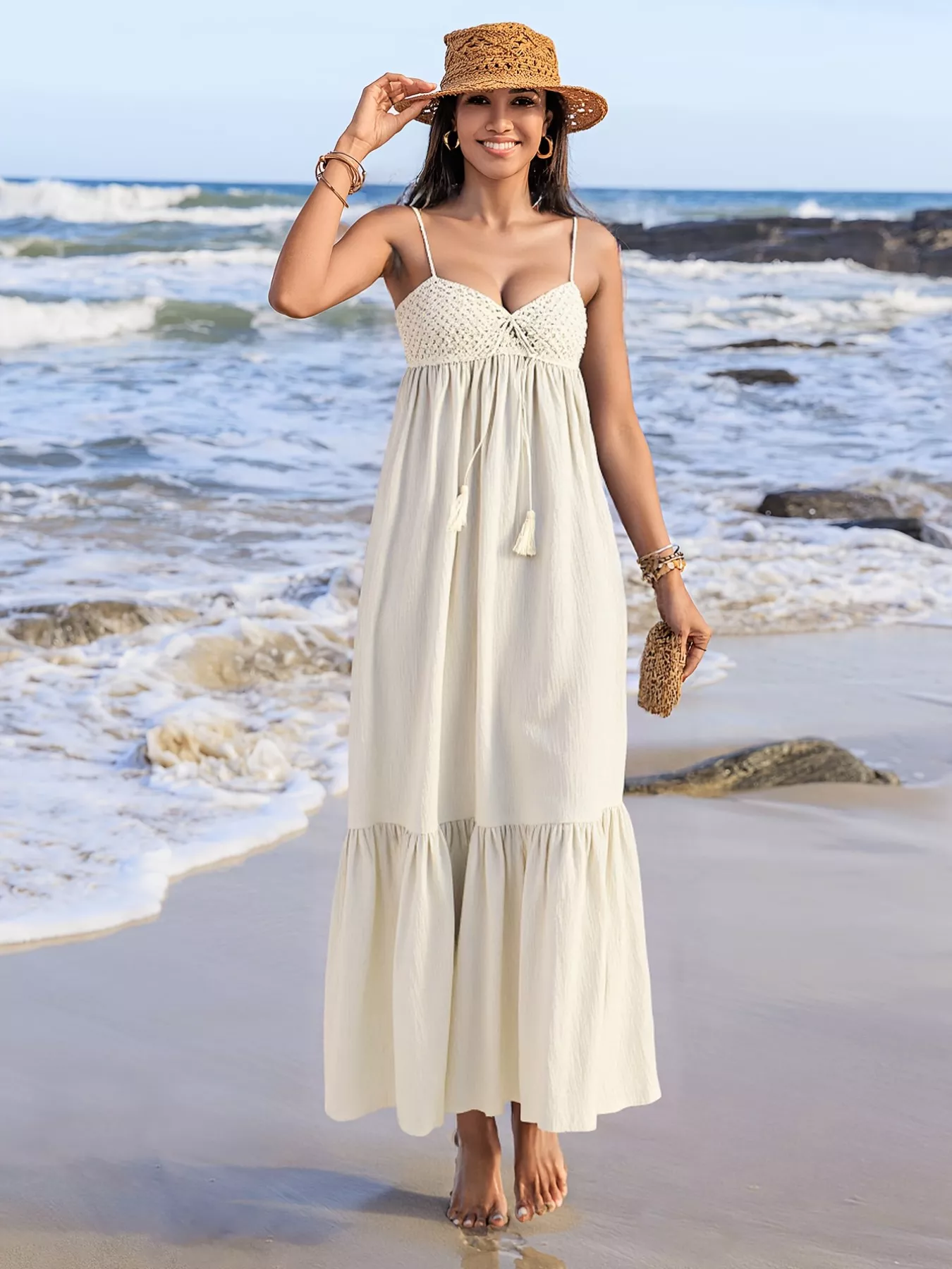 Sweetheart Neck Spaghetti Strap Dress - Image 3