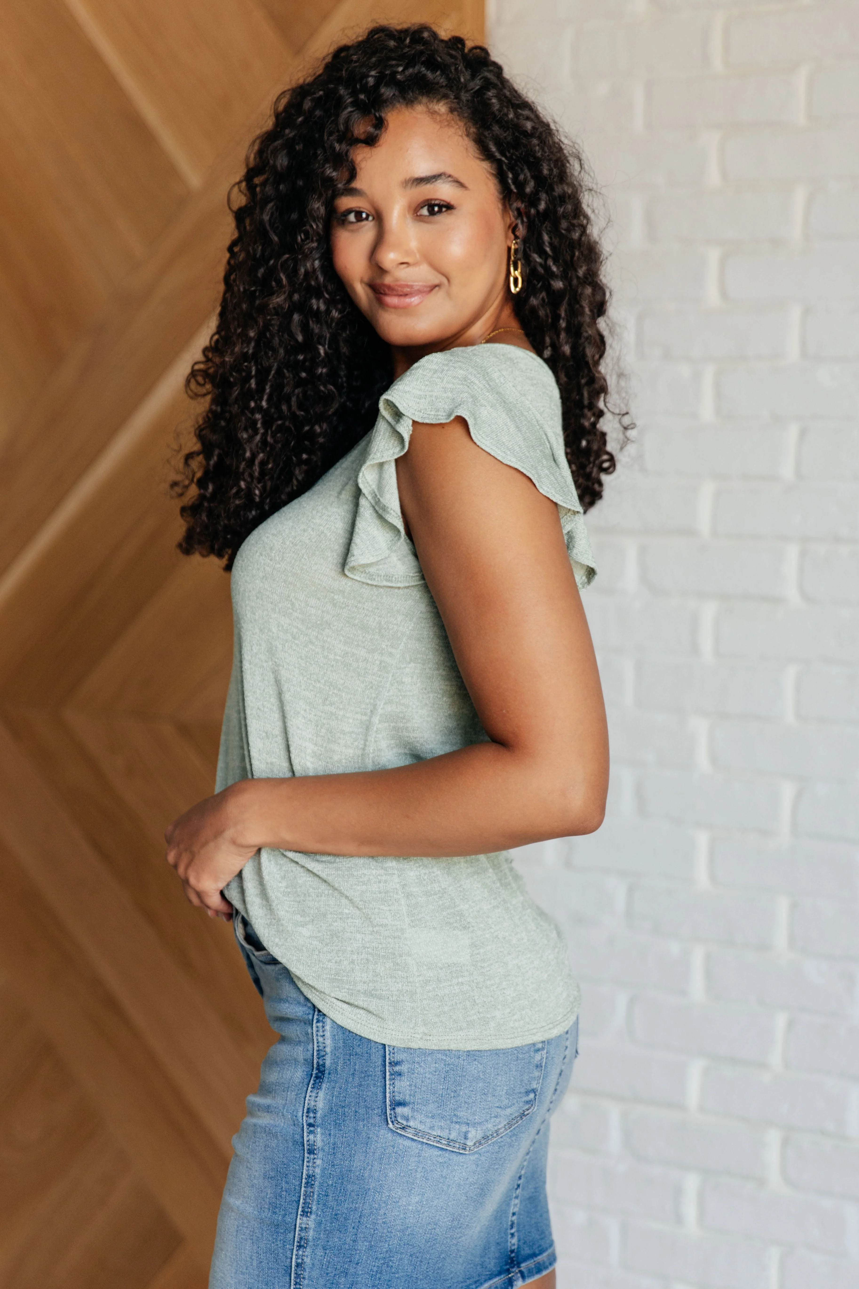 Take It In Flutter Sleeve Top - Image 5