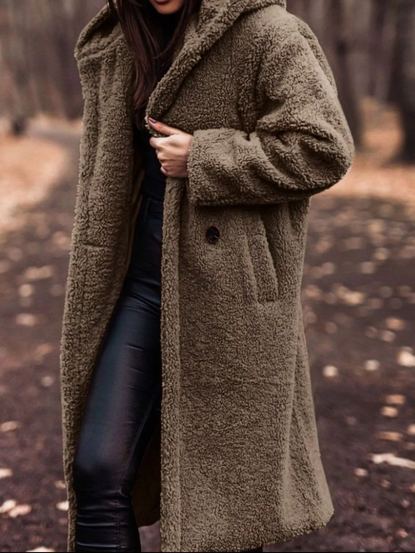 Teddy Bear Hooded Longline Outerwear - Image 28