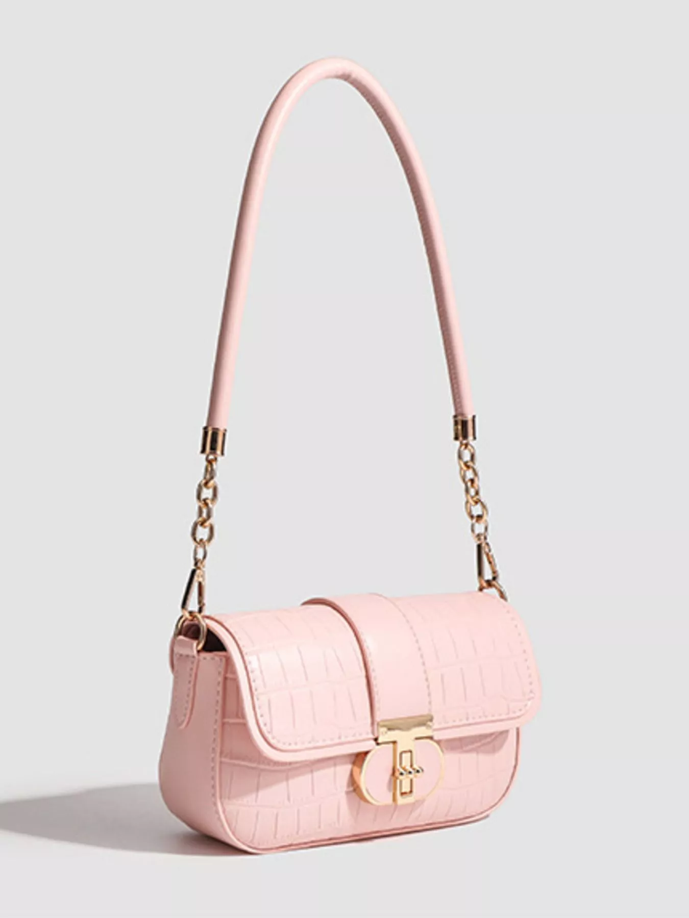 Textured Flap Shoulder Bag - Image 2