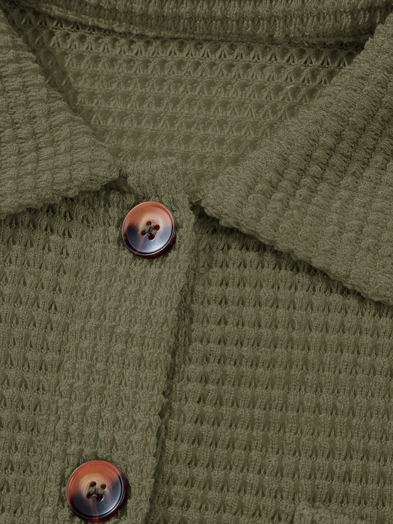 Textured Knit Button Detail Top - Image 17