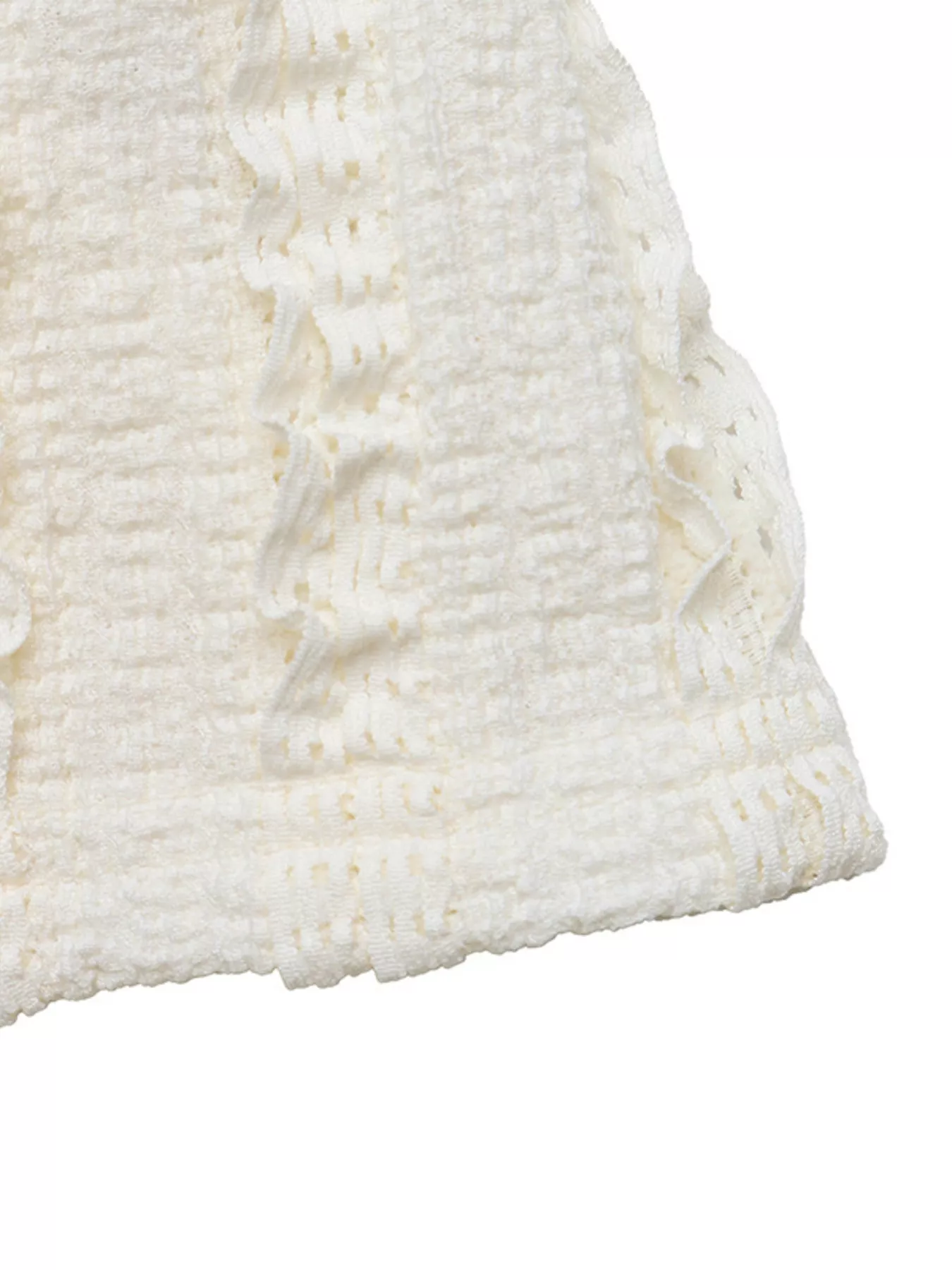 Textured Sweetheart Neck Puff Sleeve T-Shirt - Image 11