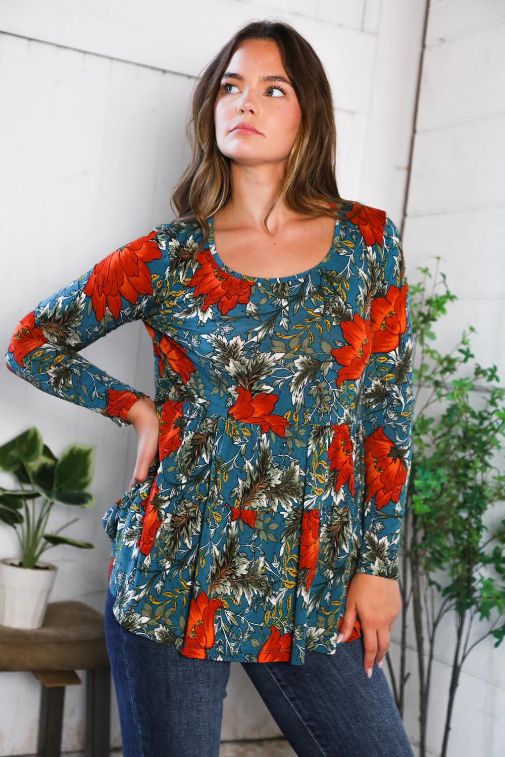 The Scarlet Fields Babydoll Blouse - Image 2