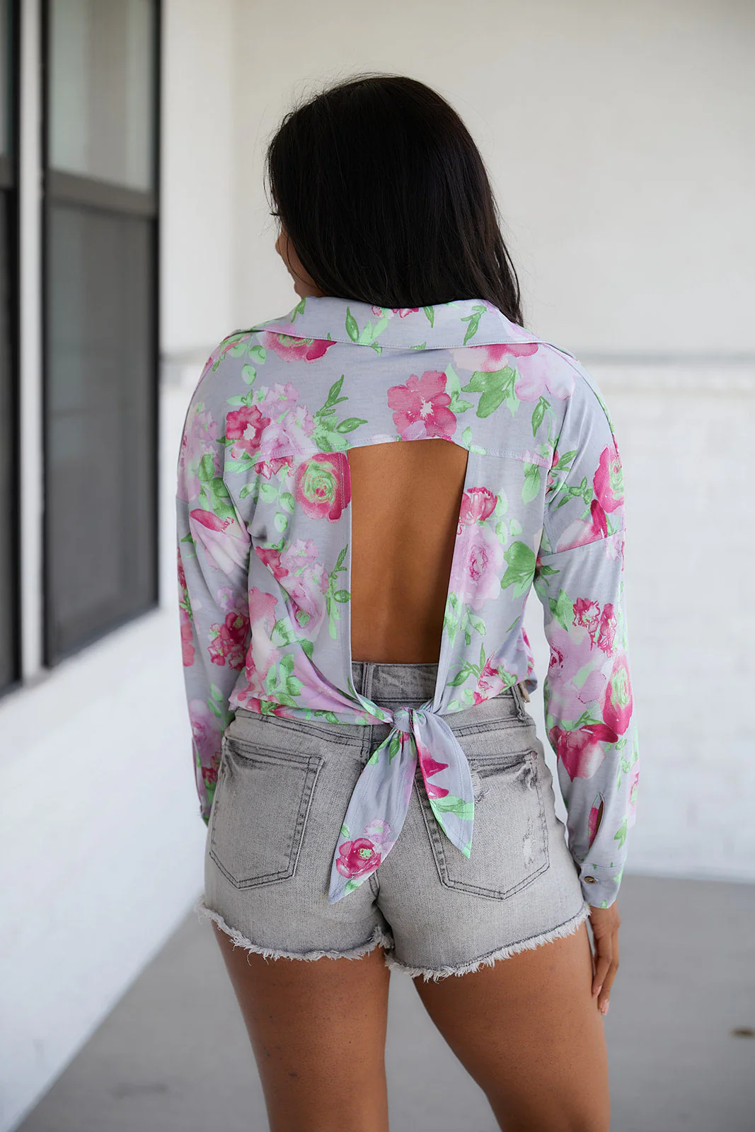 Thinking On It Open Back Floral Top - Image 10