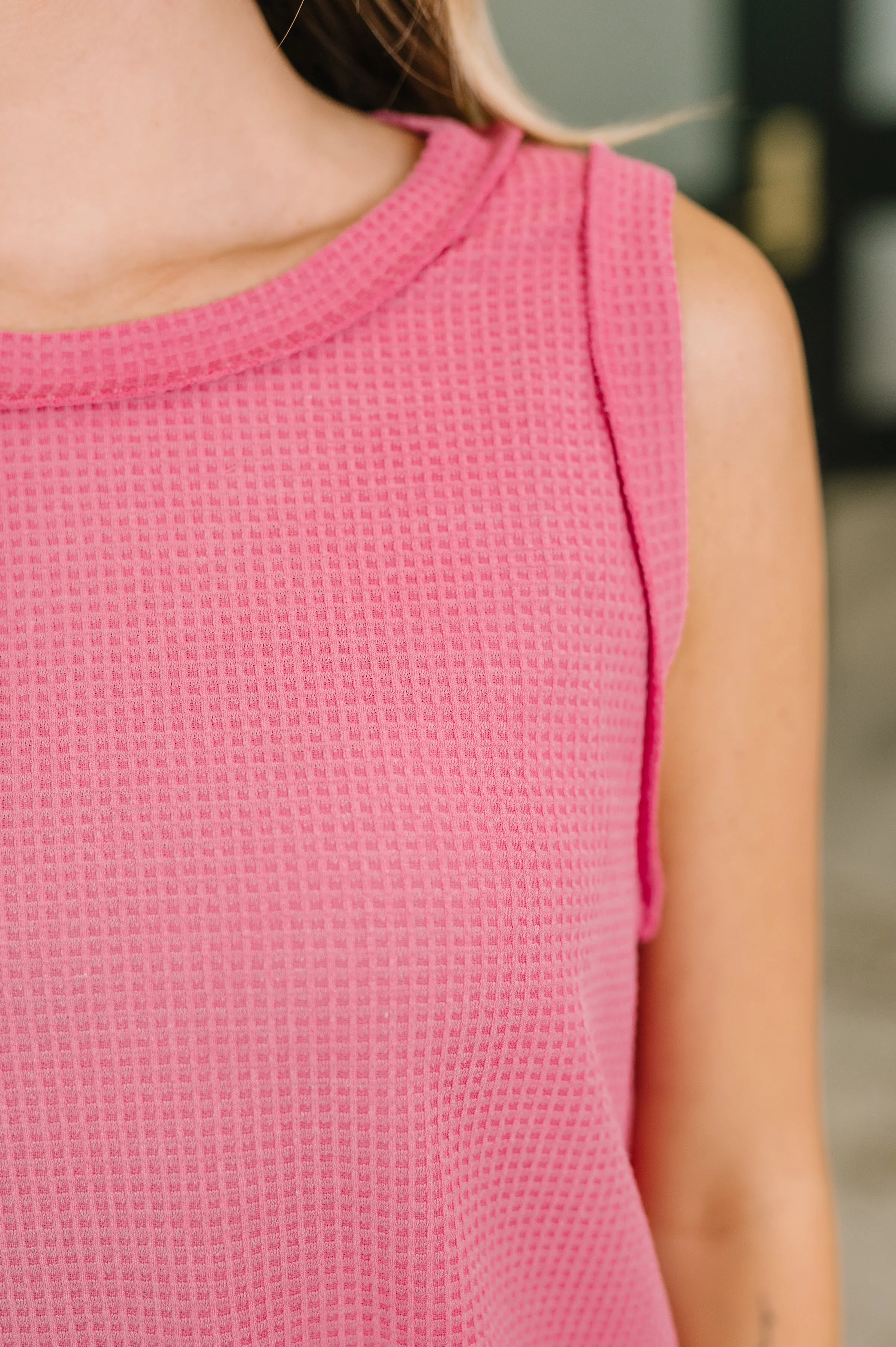Thread Theory Round Neck Tank in Pink - Image 2