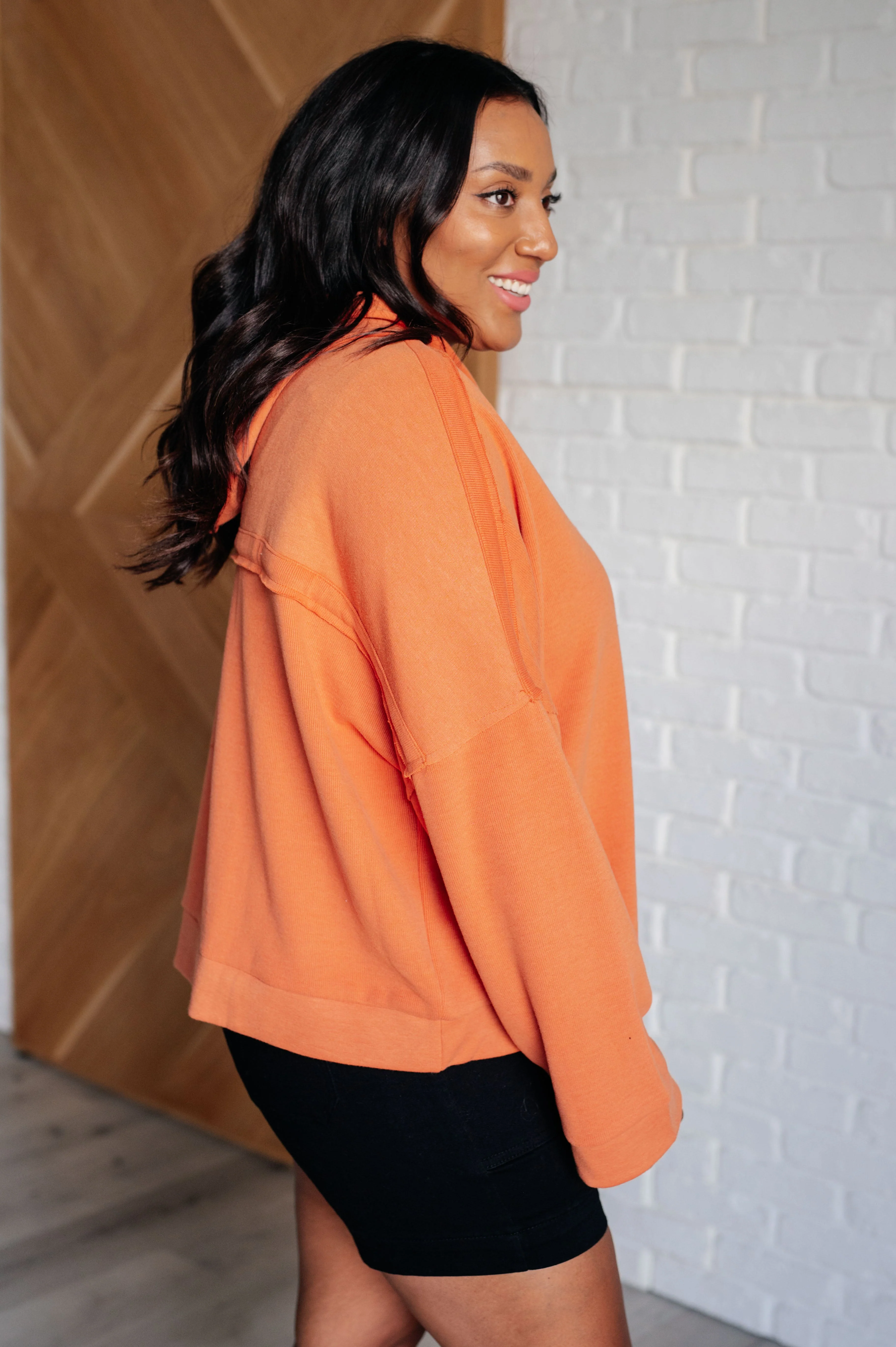 Throwback Heartthrob Hoodie in Orange - Image 6