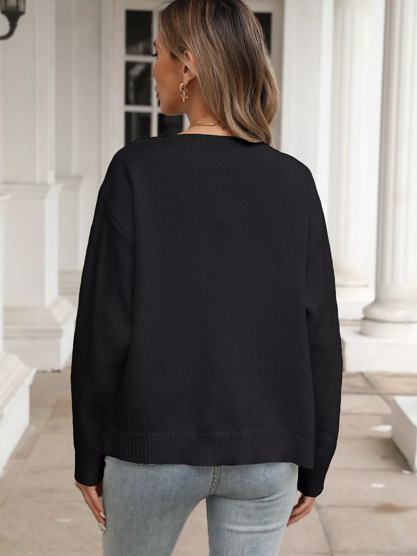 Tie-Front Long Sleeve Cardigan - Image 11