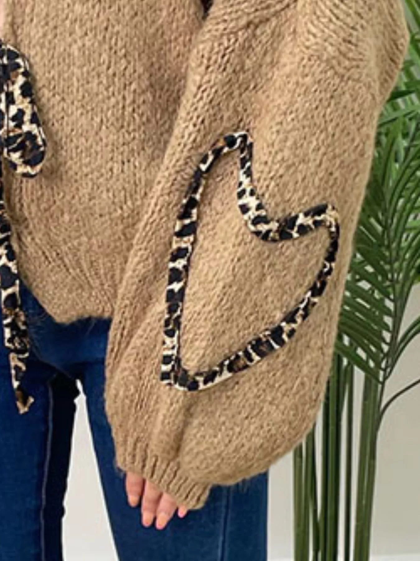 Tie Front Long Sleeve Sweater - Image 12
