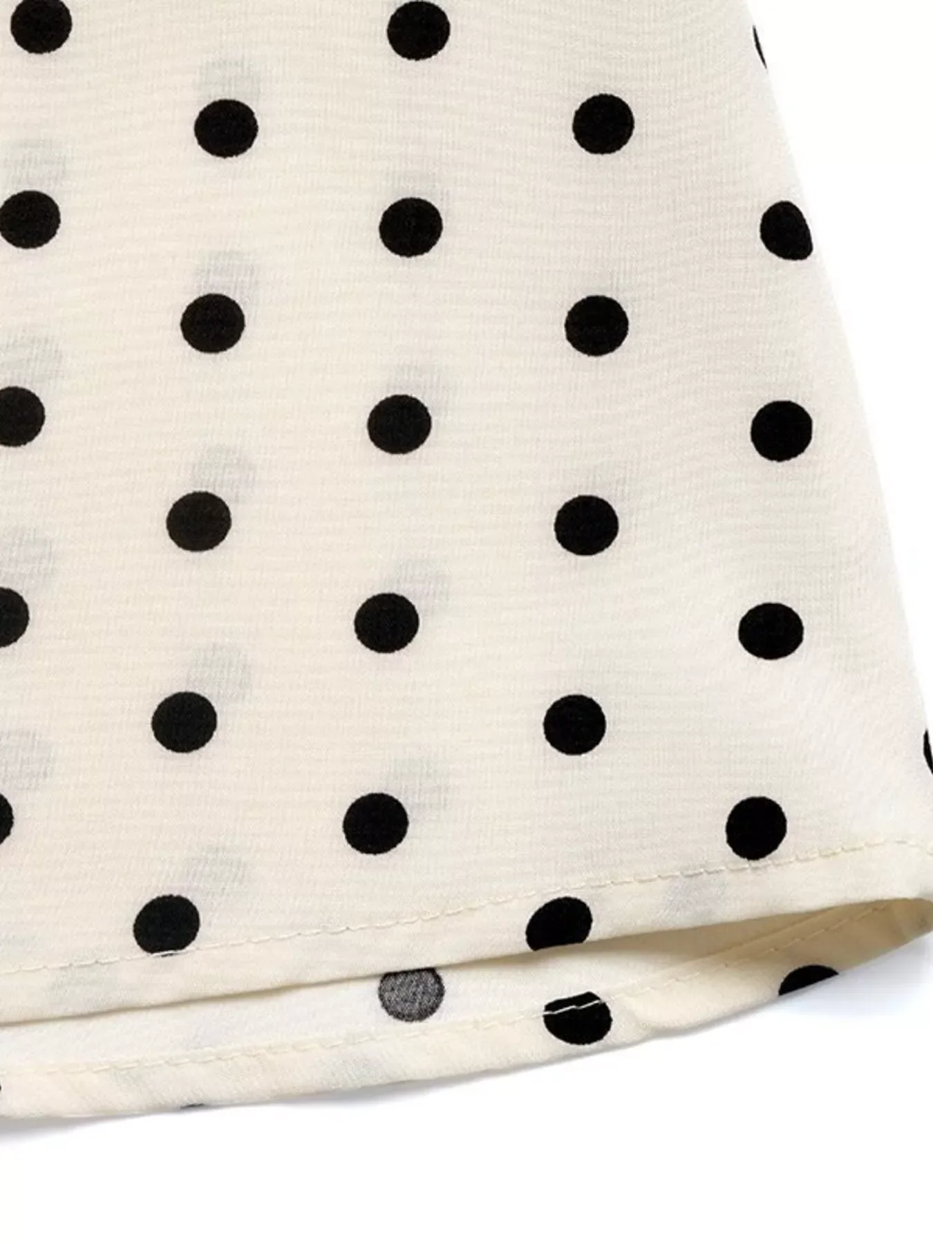 Tie Front Polka Dot Dress - Image 8