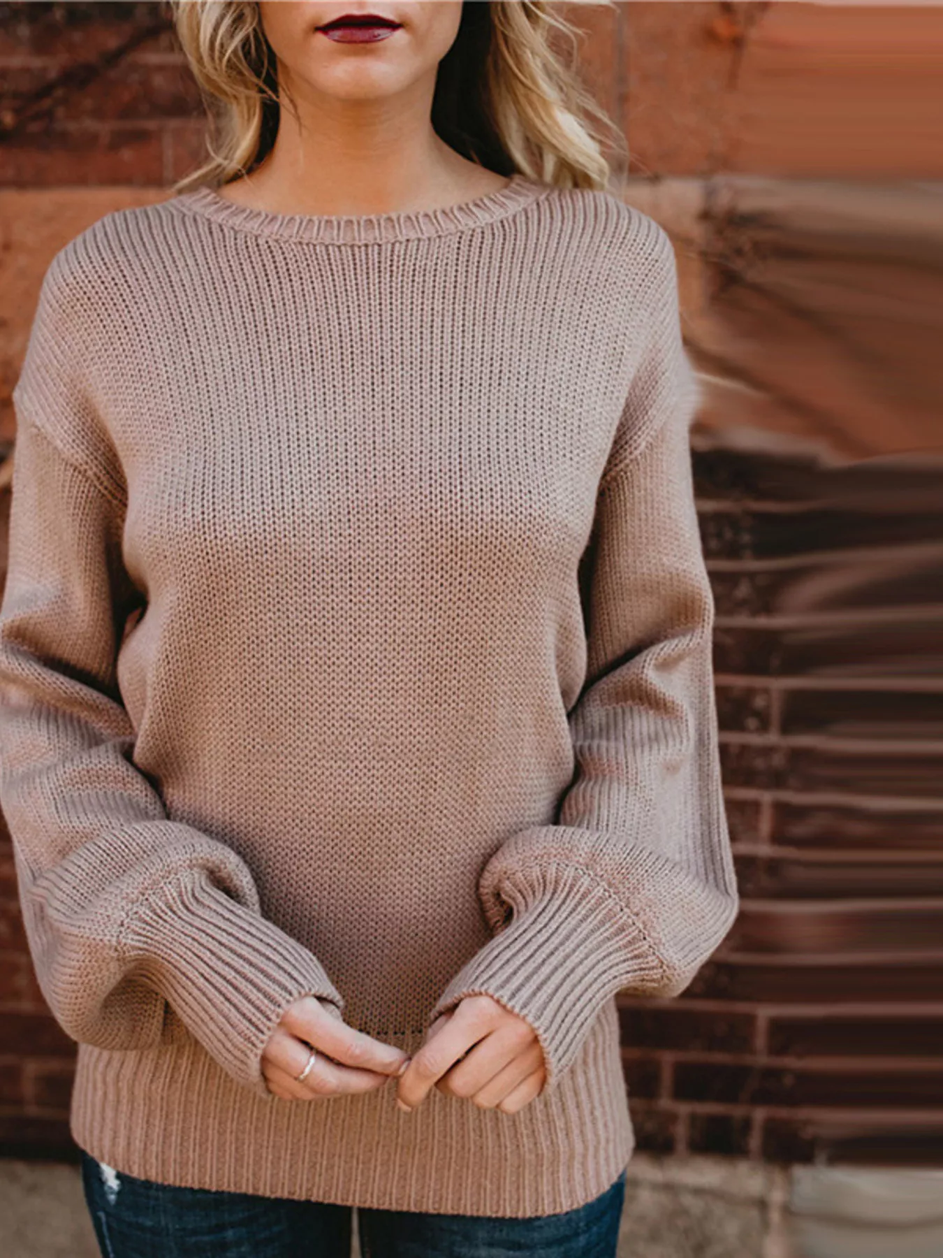 Tied Back Long Sleeve Sweater - Image 10