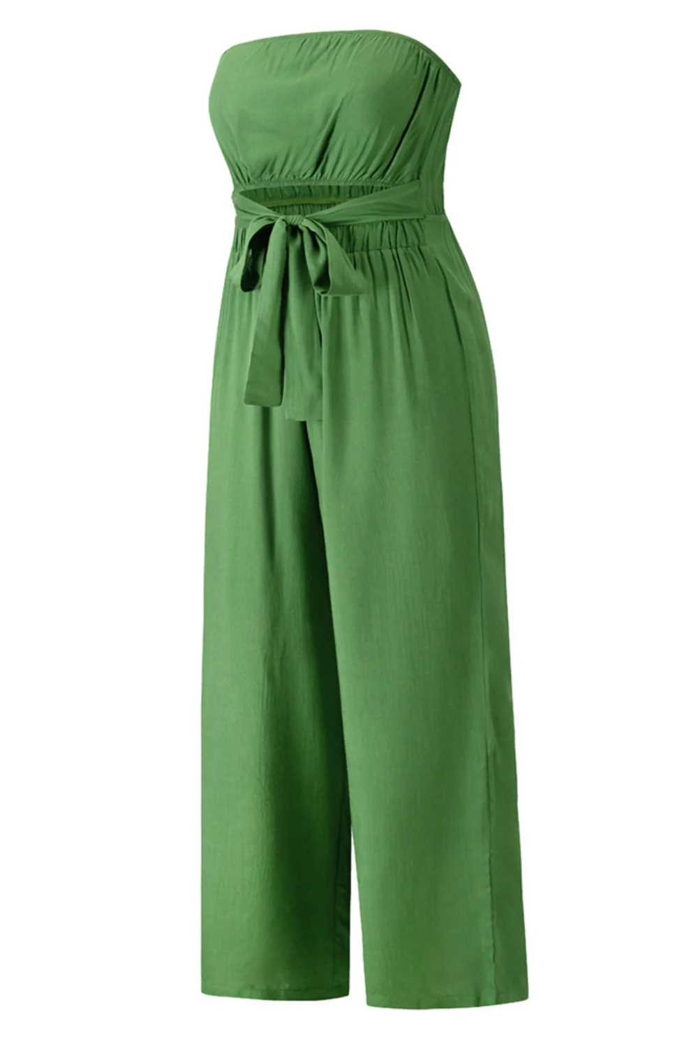 Tied Cutout Tube Wide Leg Jumpsuit - Image 4
