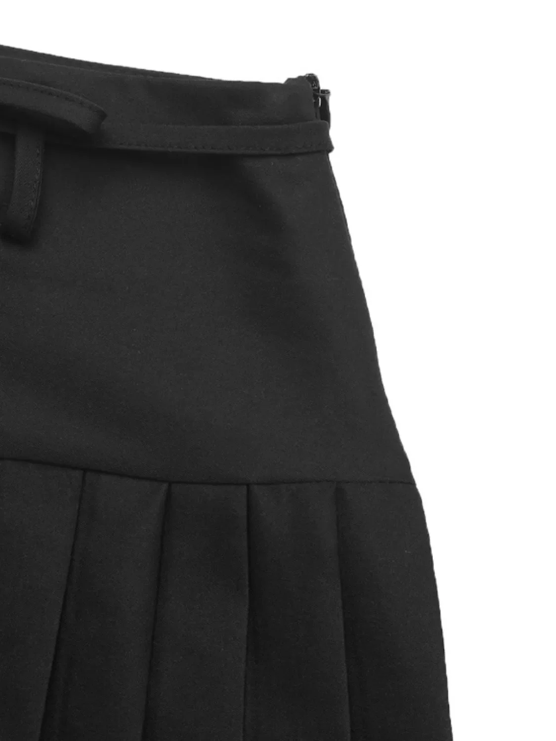 Tied Pleated Mini Skirt - Image 4
