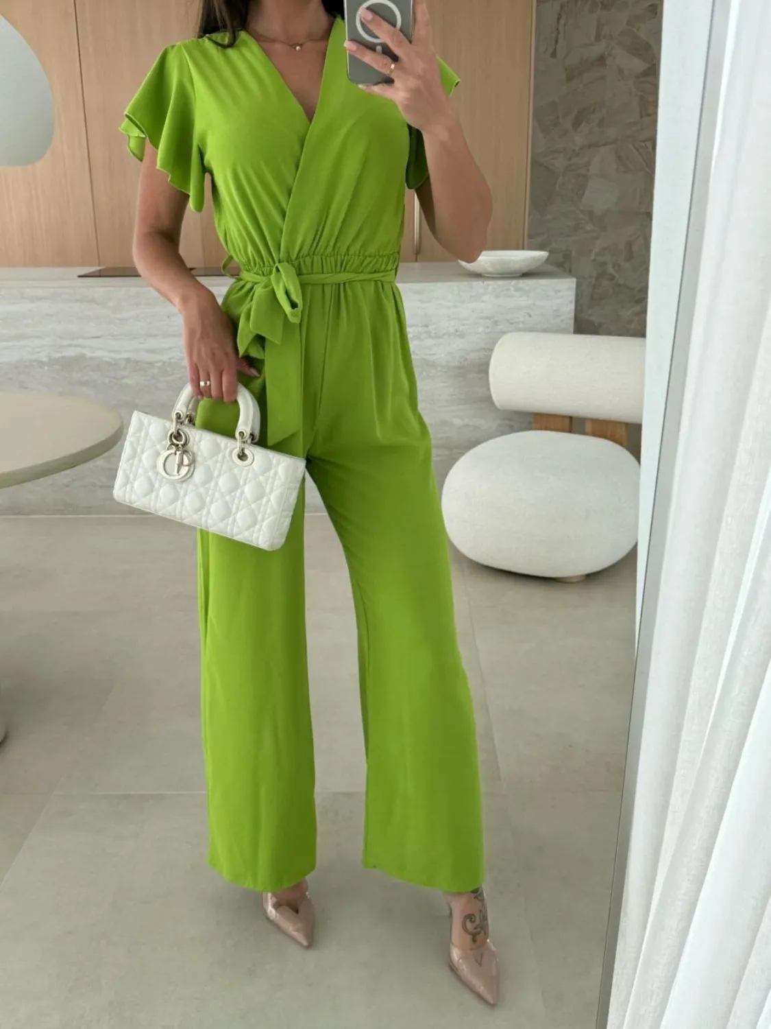 Tied Ruffled Wide Leg Jumpsuit - Image 14