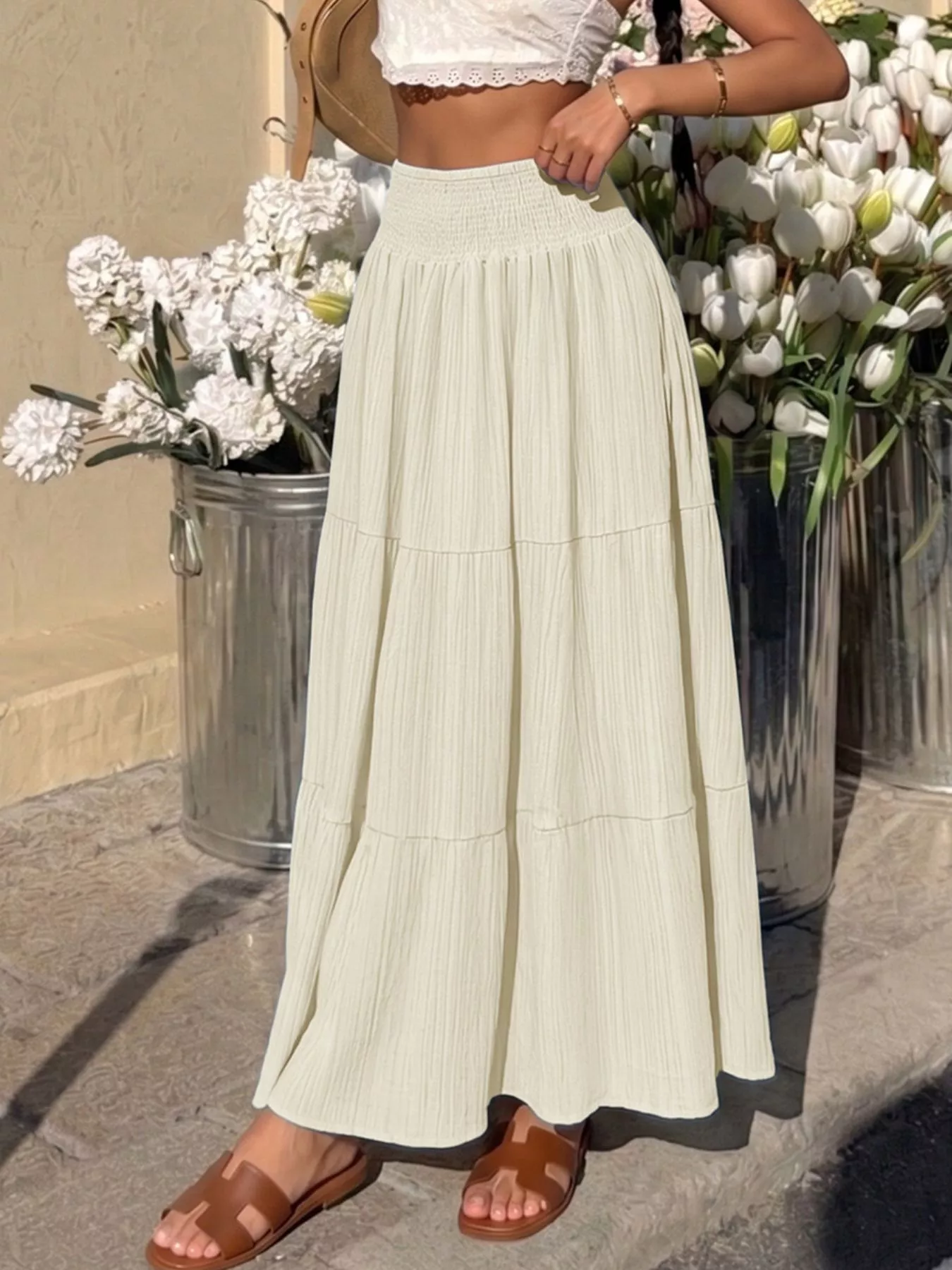 Tiered Flowy Maxi Skirt - Image 12