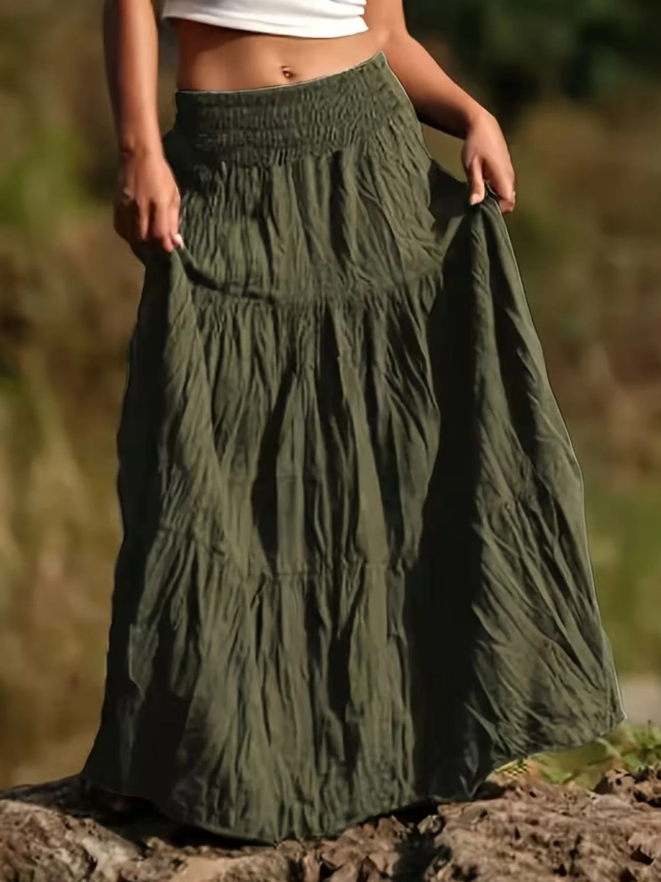 Tiered Maxi Skirt - Image 10