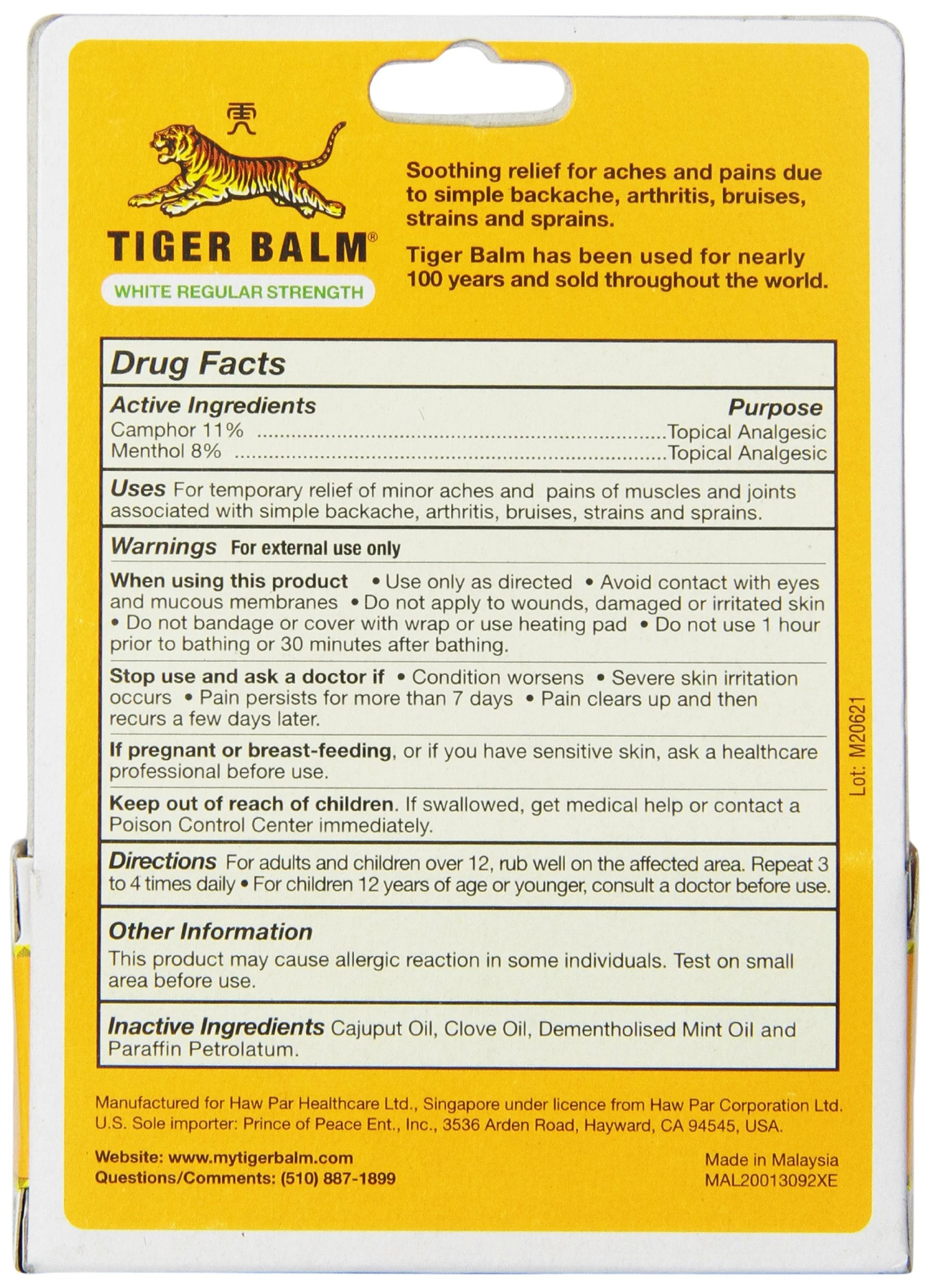 Tiger Balm Pain Relieving Ointment, Regular Strength, 0.63 Ounces (18 g) - Image 2