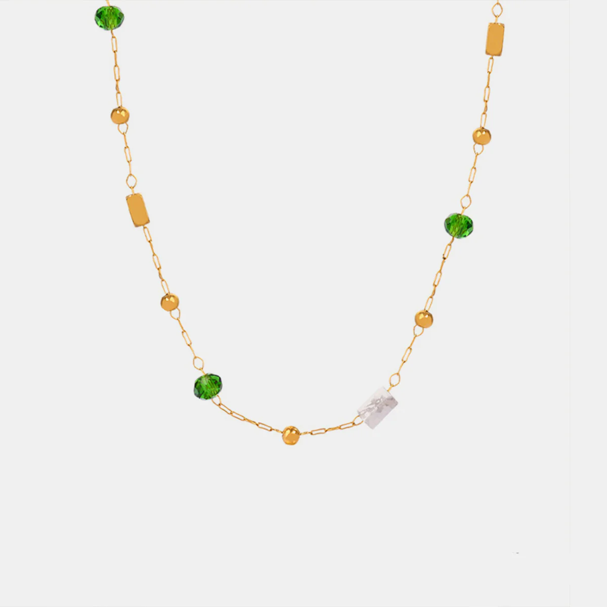 Titanium Steel Gold-plated Bead Necklace - Image 7
