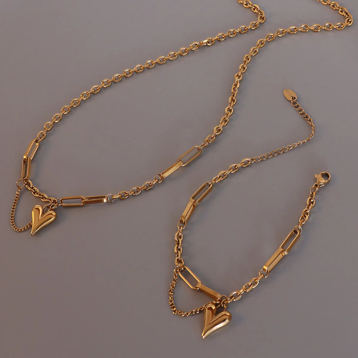Titanium Steel Heart Pendant Necklace - Image 2