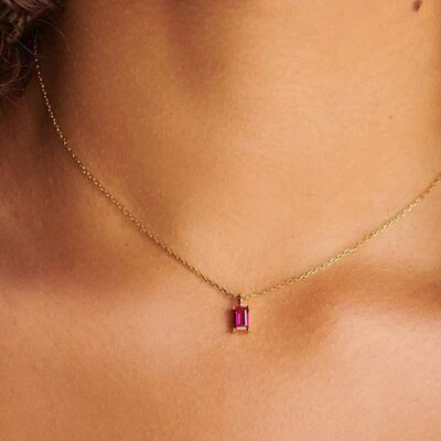 Titanium Steel Inlaid Zircon Pendant Necklace - Image 8
