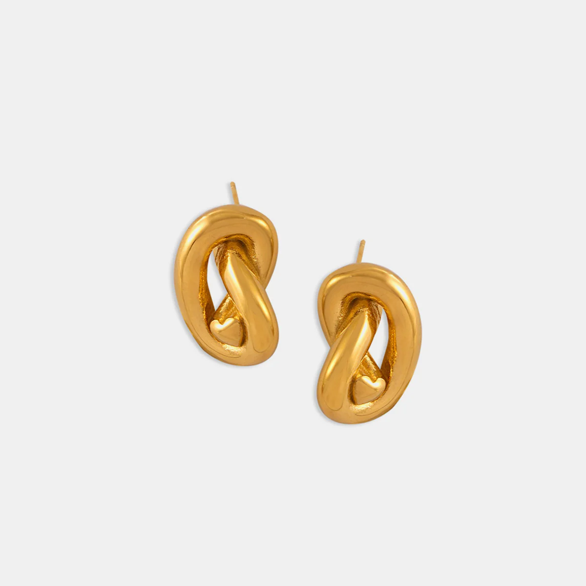 Titanium Steel Knot Stud Earrings - Image 6
