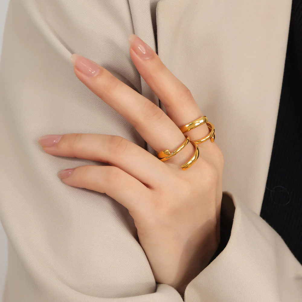 Titanium Steel Layered Wrap Ring - Image 3