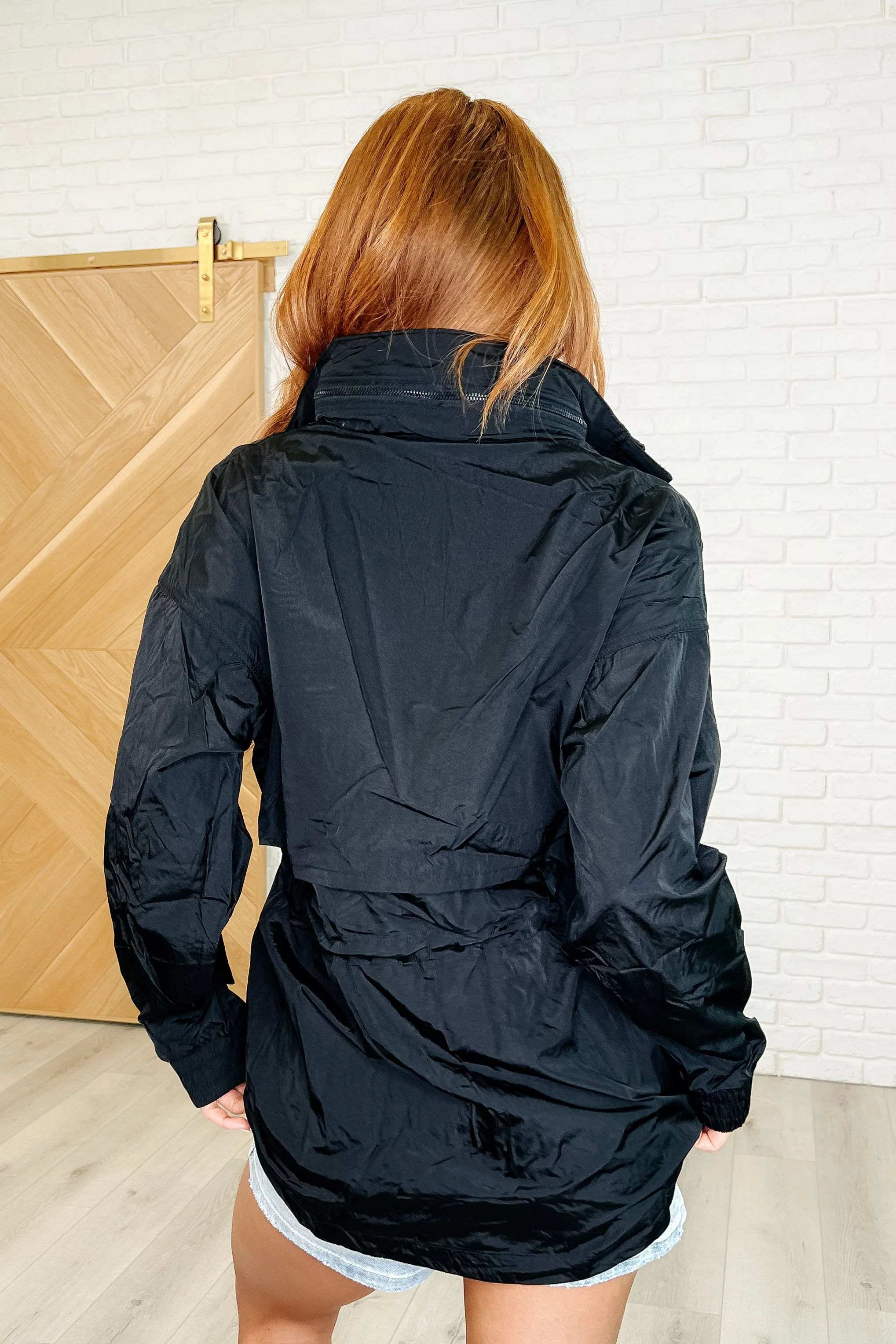 Track Snack Windbreaker in Black - Image 5