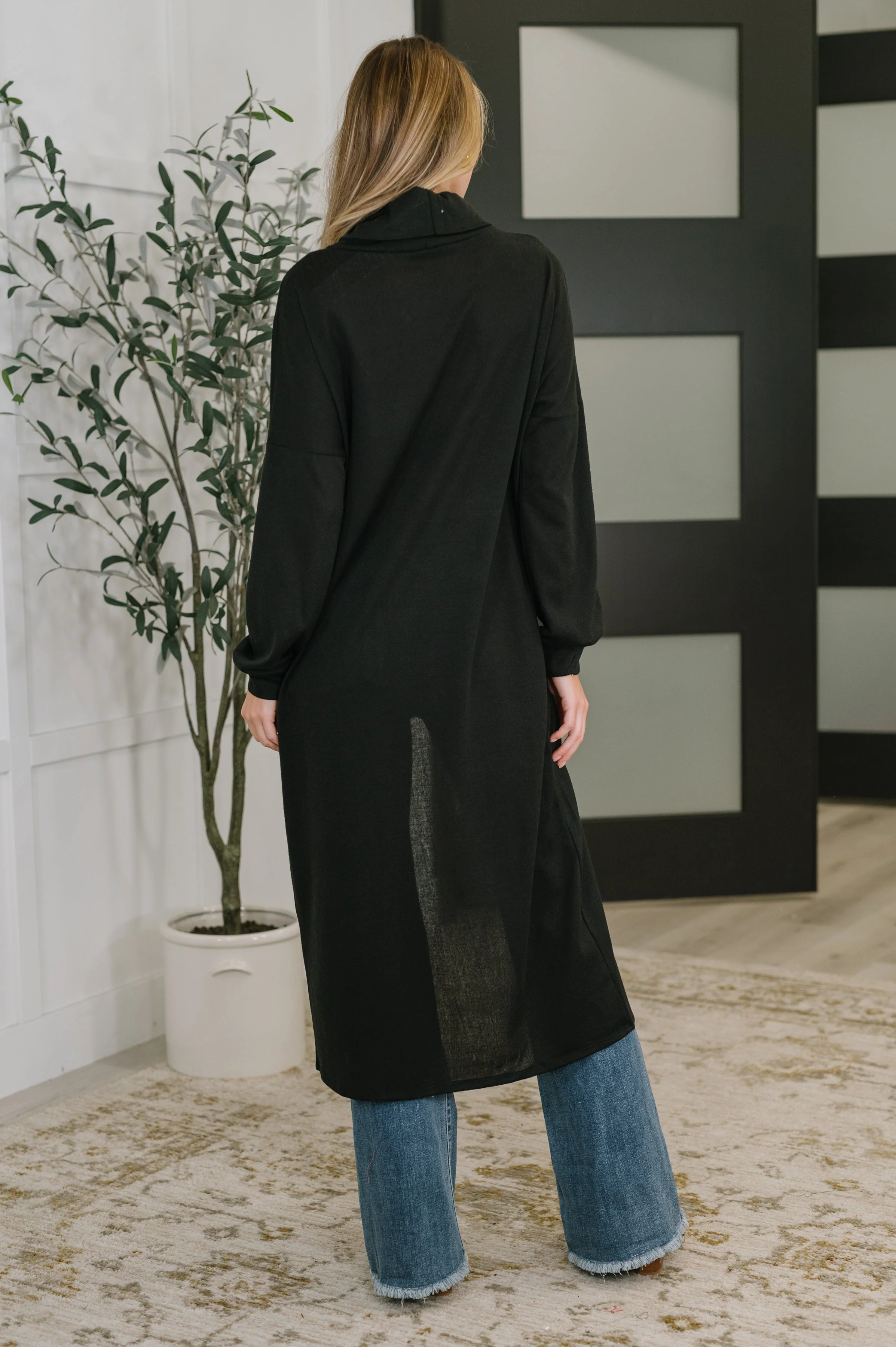 Travel City Scape Turtle Neck Tunic in Black - Image 4