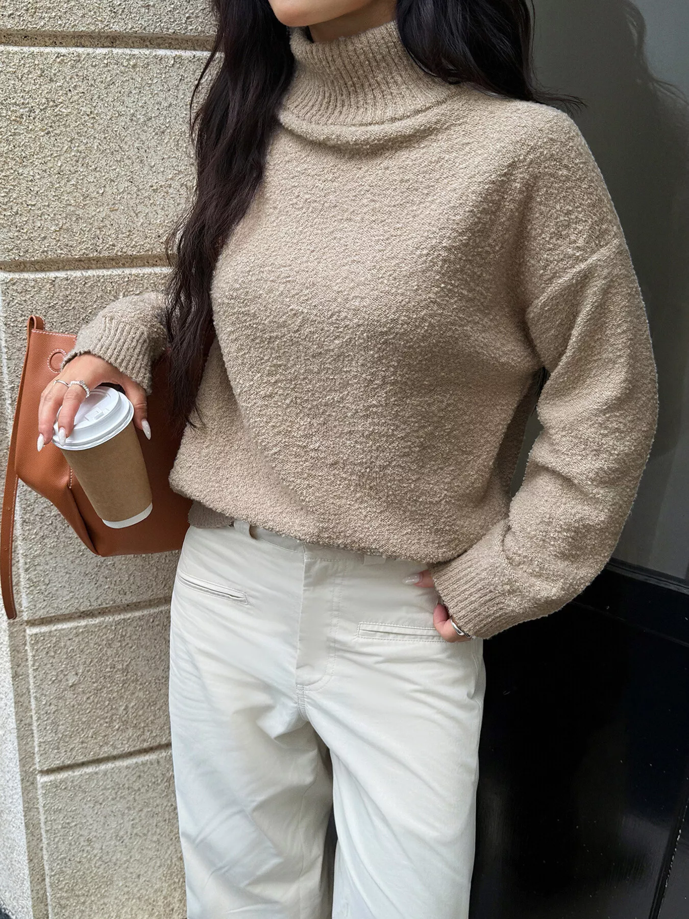 Turtleneck Long Sleeve Sweater - Image 3