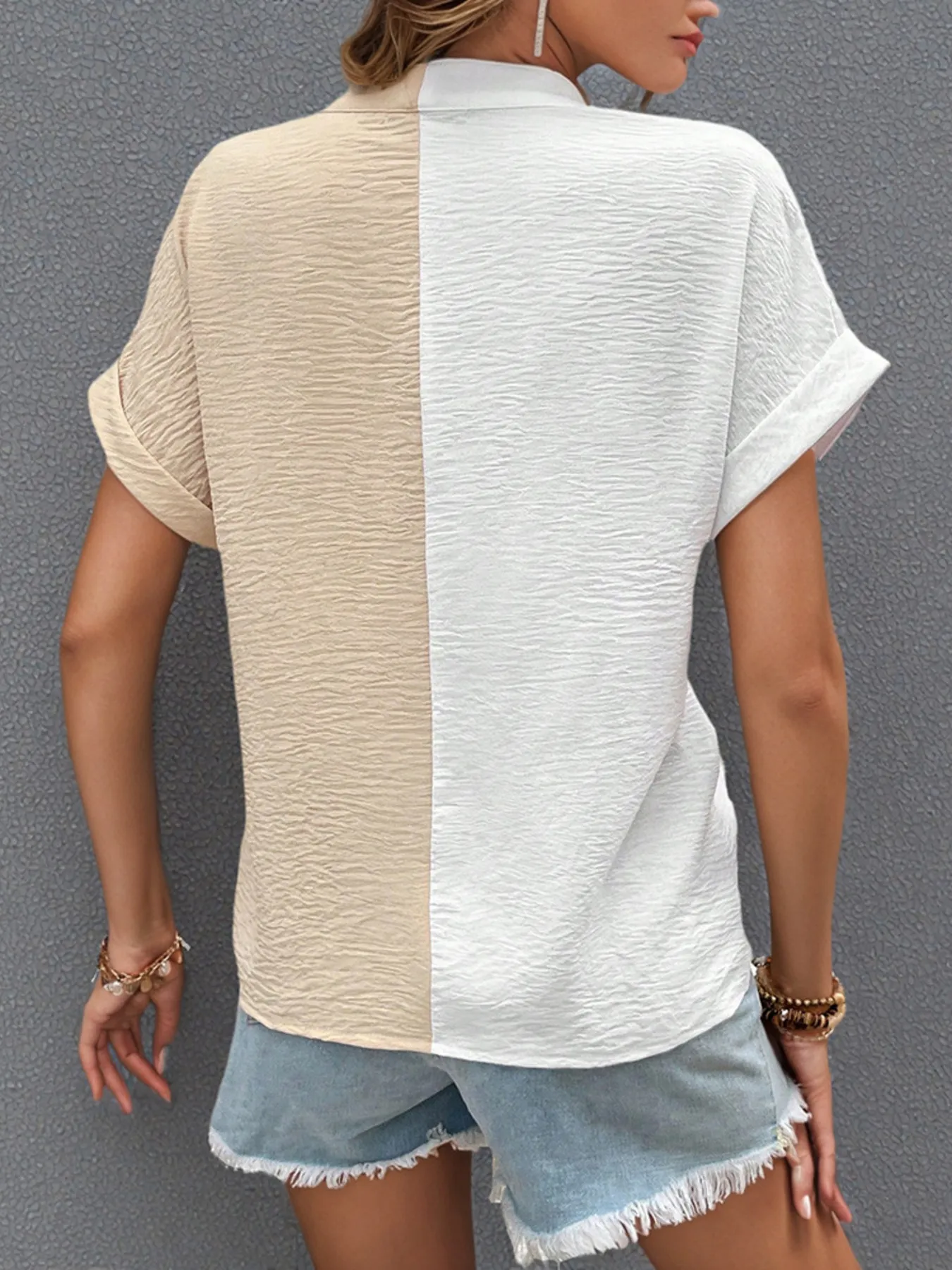 Two-Tone Button Down Shirt - Image 3