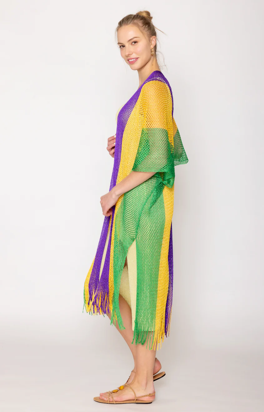 Two Tone Lurex Kimono - Image 2