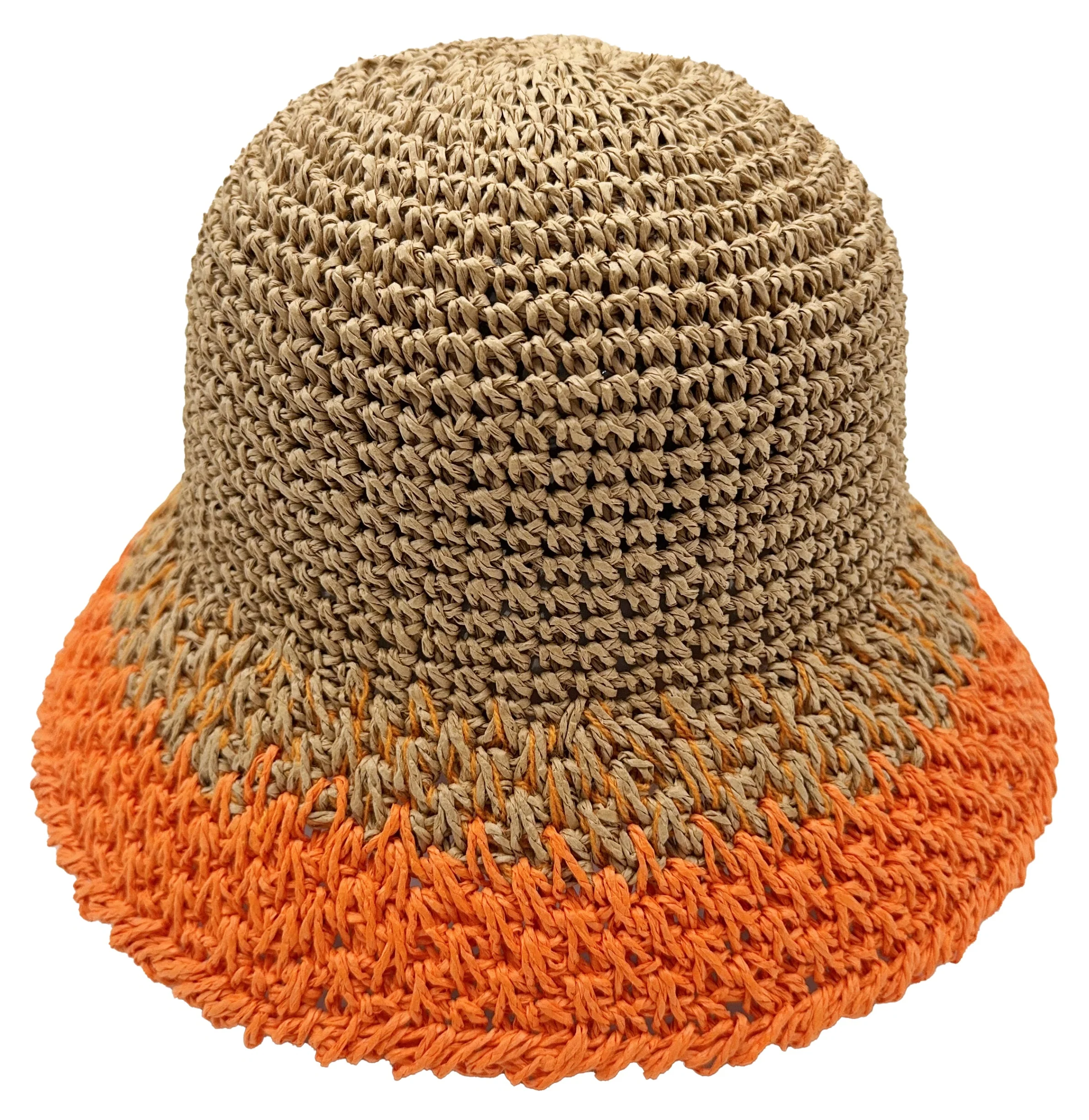 Two Tone Straw Bucket Hat - Image 9