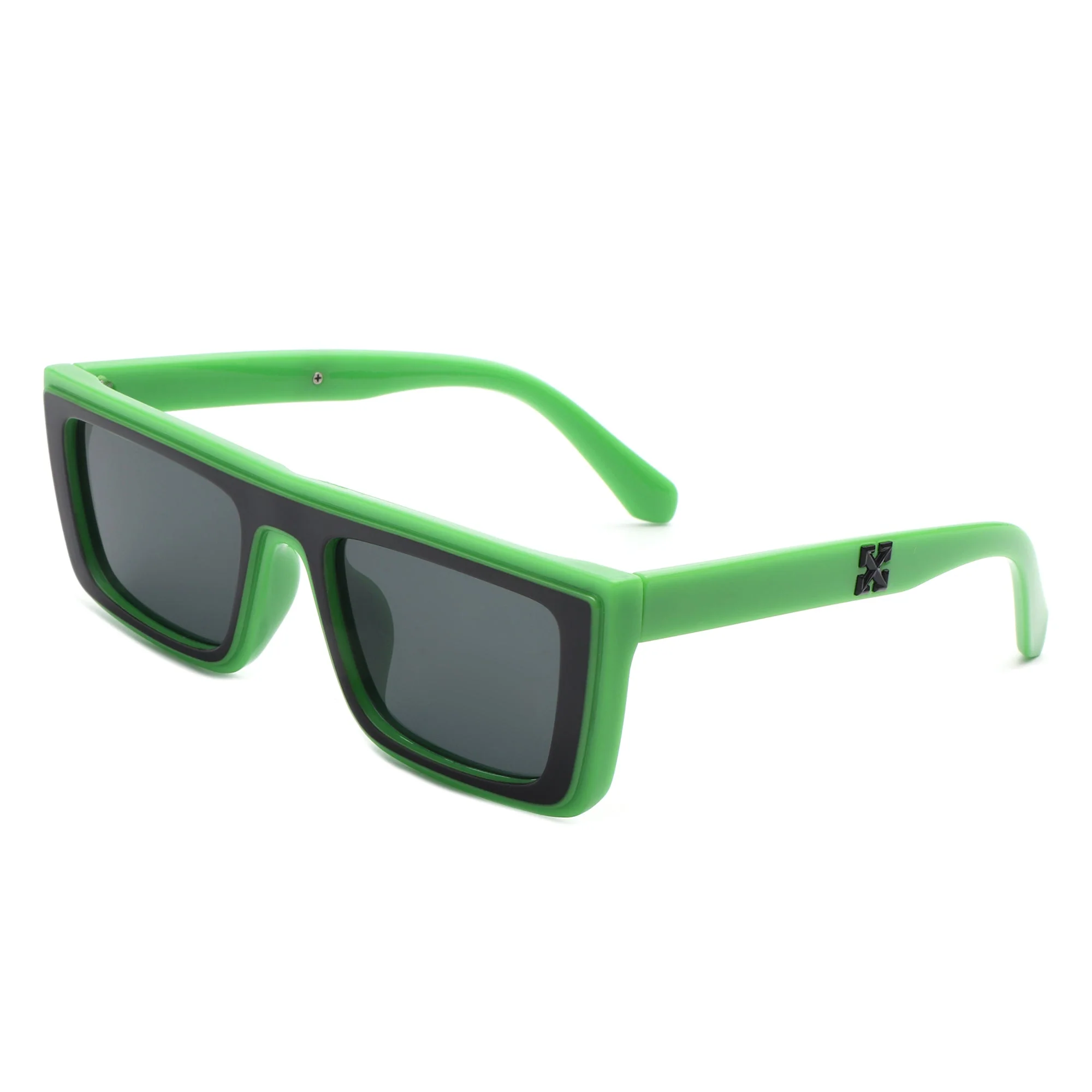 Tybalt - Retro Rectangle Square Flat Top Sunglasses - Image 8