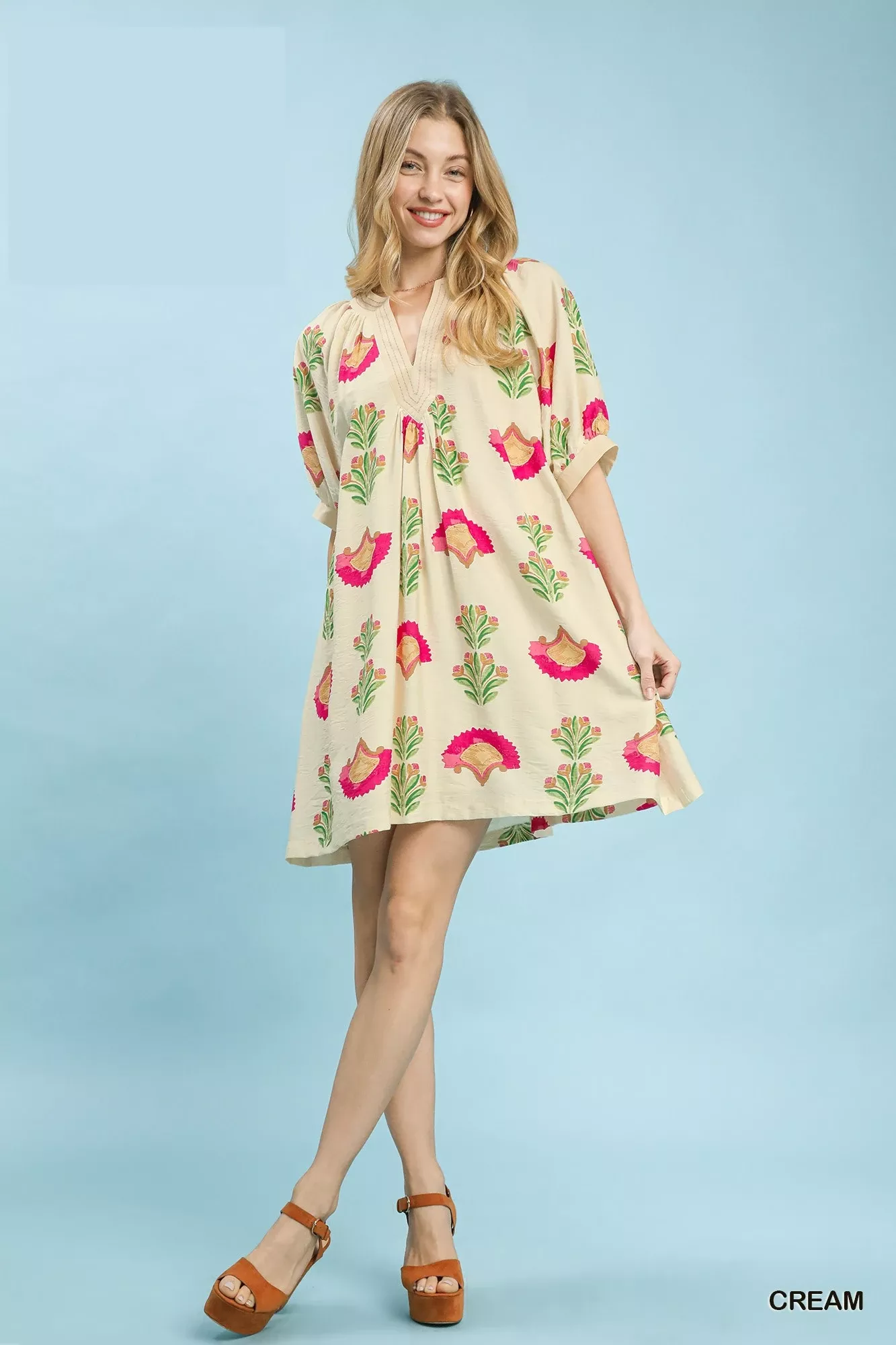 Umgee Abstract Print Mini Dress - Image 5