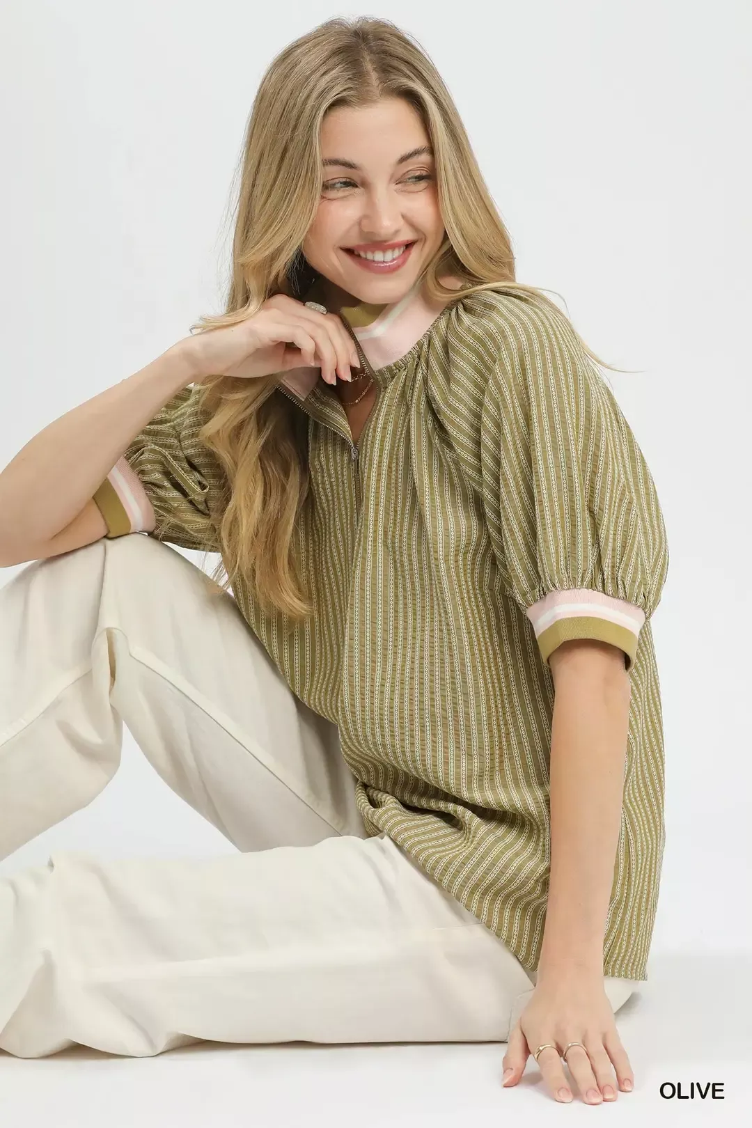 Umgee Botanical Print Blouse - Image 4