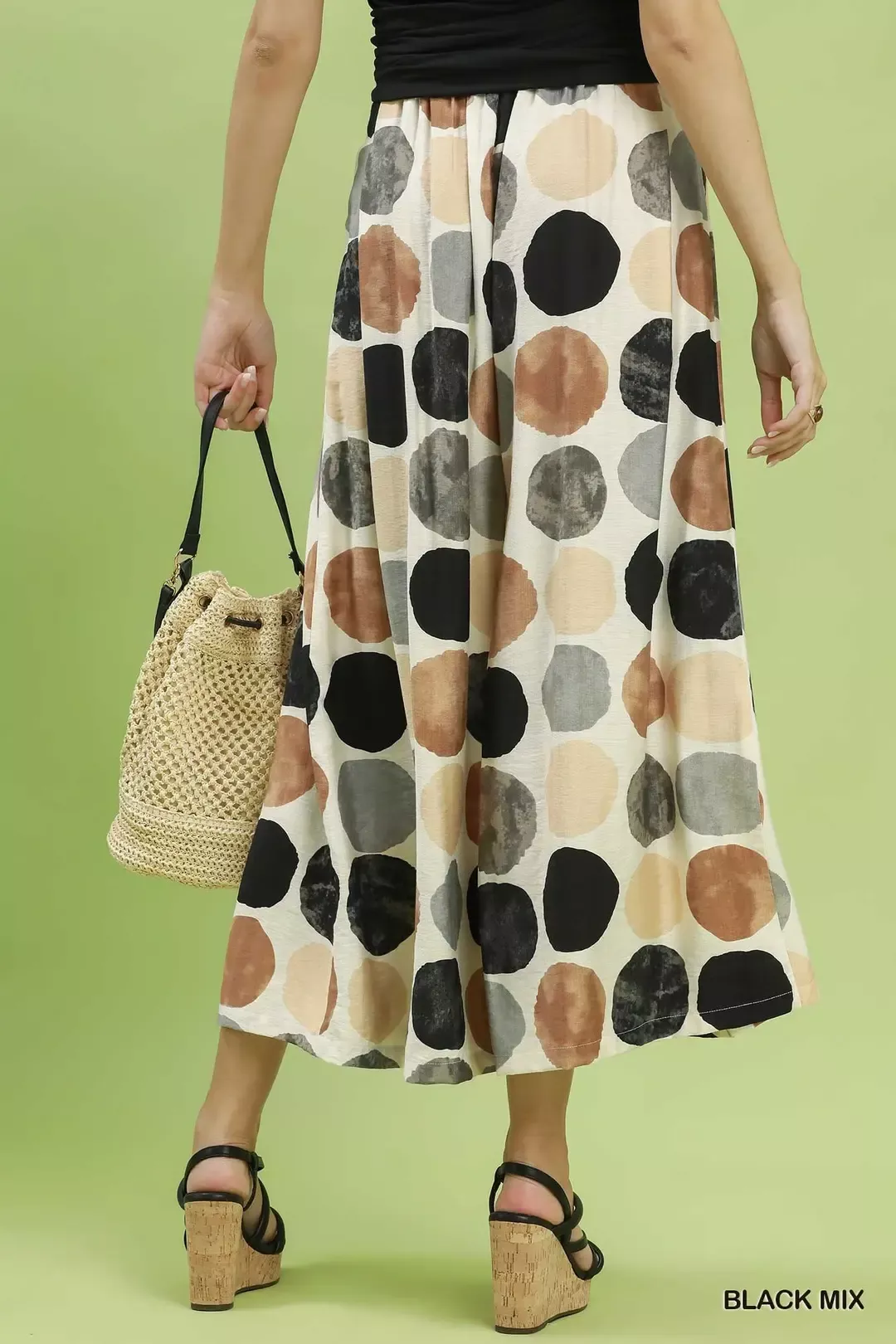 Umgee Dot Print Wide Leg Pants - Image 2