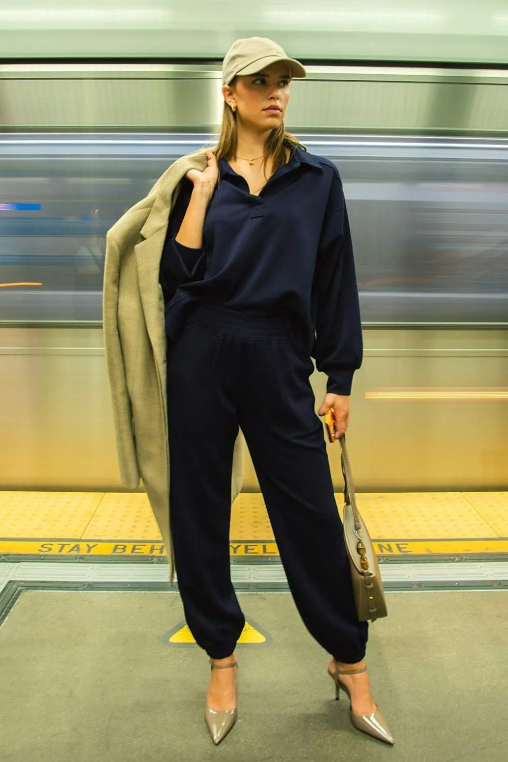 Umgee Drawstring Jogger Pants with Front Seam Detail - Image 2