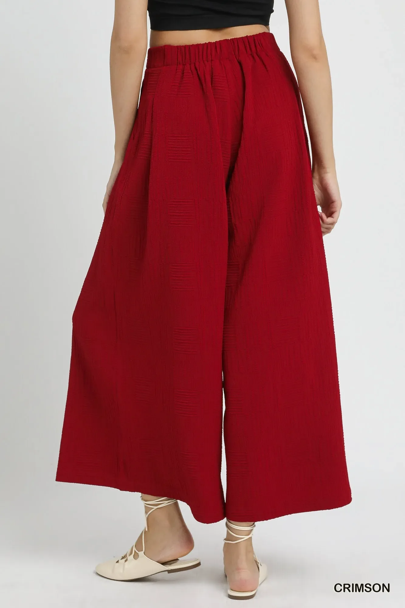 Umgee Elastic Waist Wide Leg Pants - Image 5