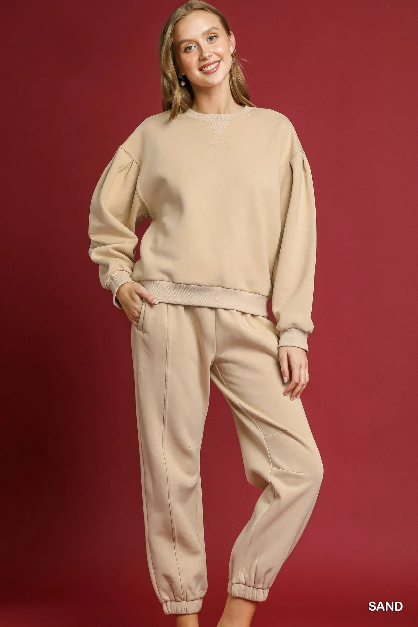 Umgee Fleece Jogger Pants with Drawstring - Image 4