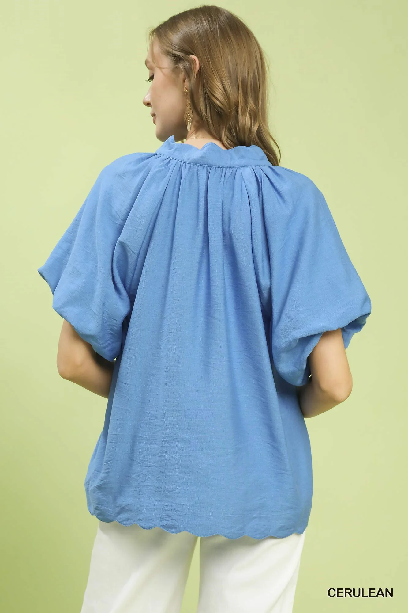 Umgee Floral Embroidered Hem Blouse - Image 3
