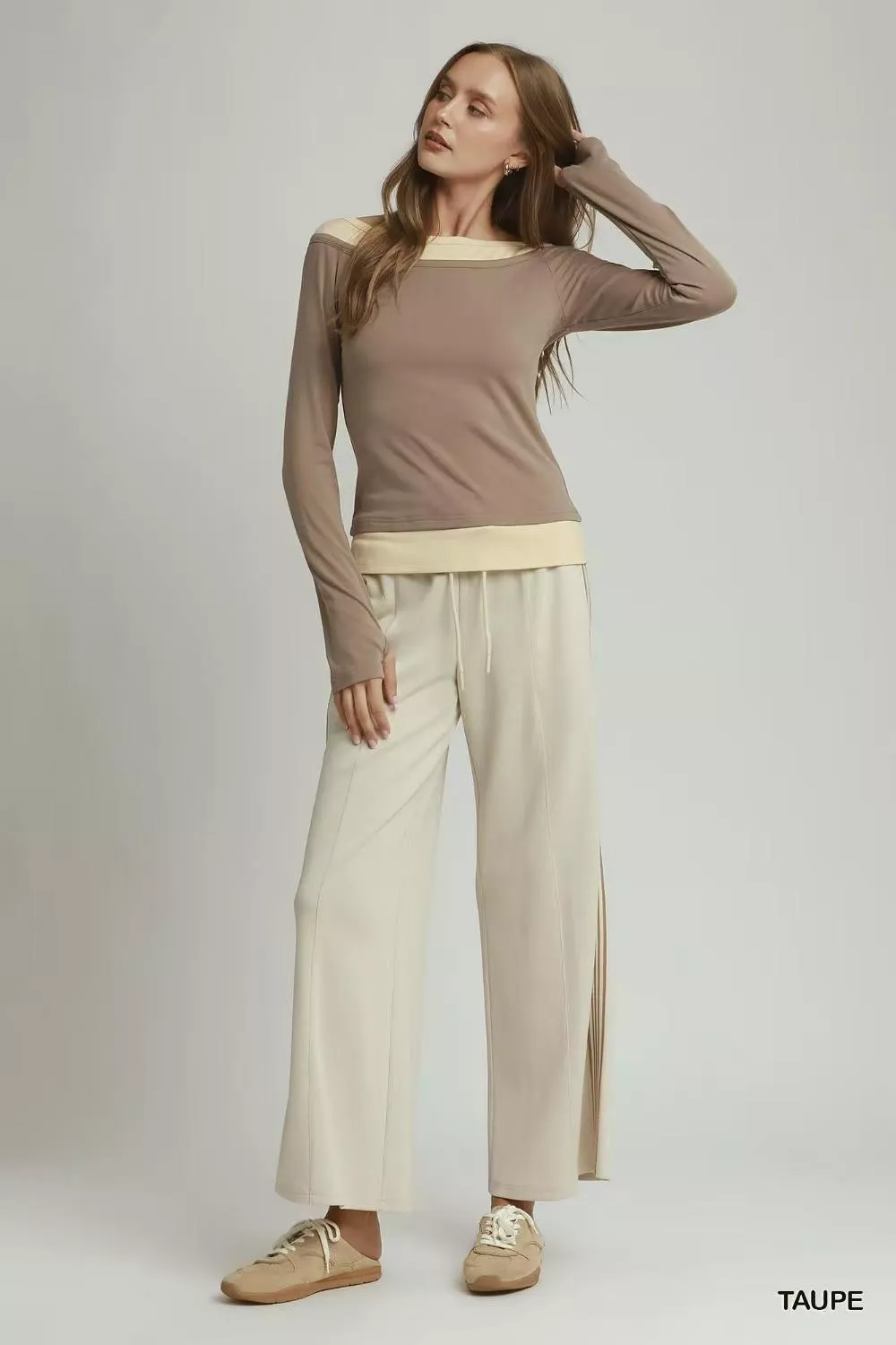 Umgee Layered Twofer Long Sleeve Top - Image 5