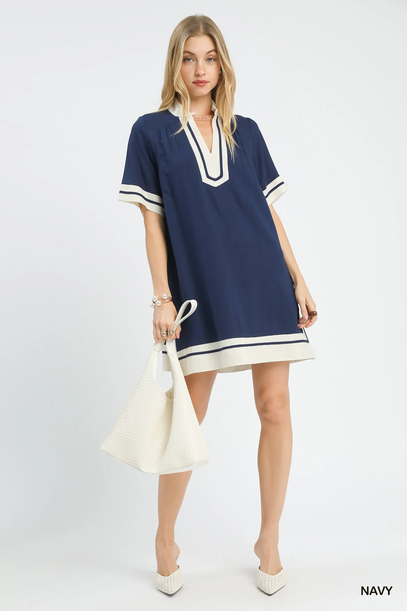 Umgee Linen Rayon Mini Dress - Image 5