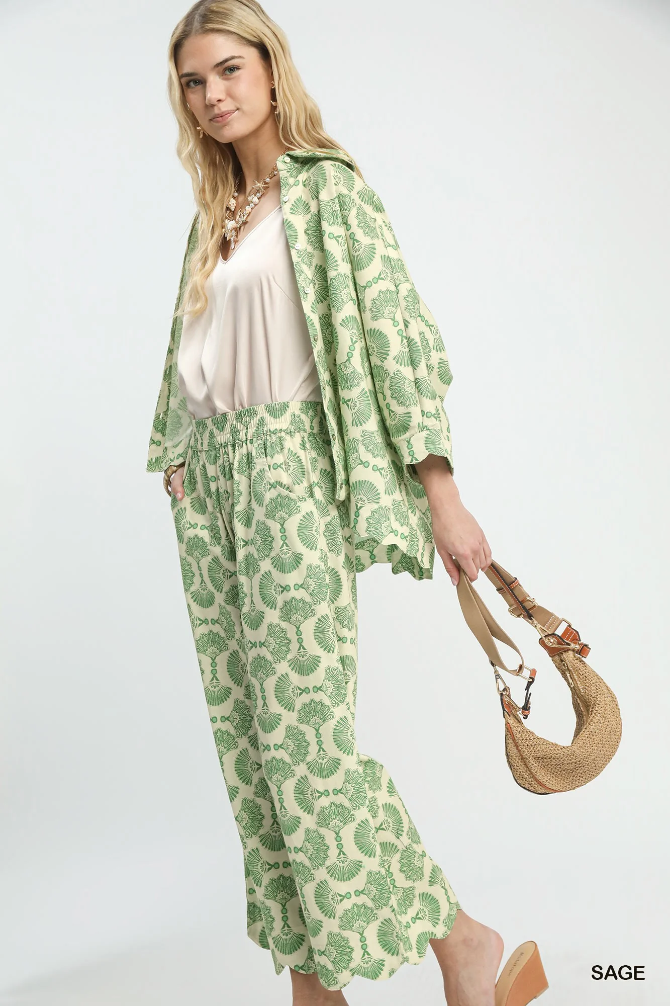Umgee Printed Button Down Shirt - Image 4