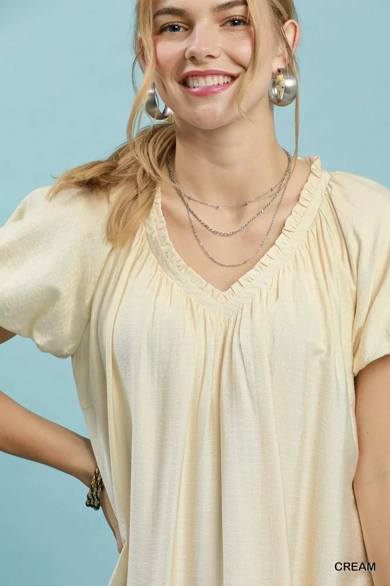 Umgee Ruffle Hem Shift Mini Dress - Image 5