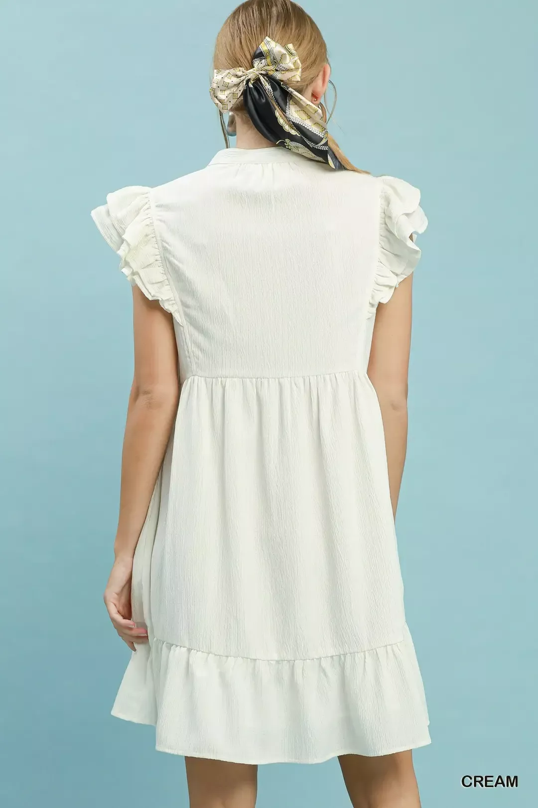 Umgee Ruffle Sleeve Babydoll Dress - Image 3