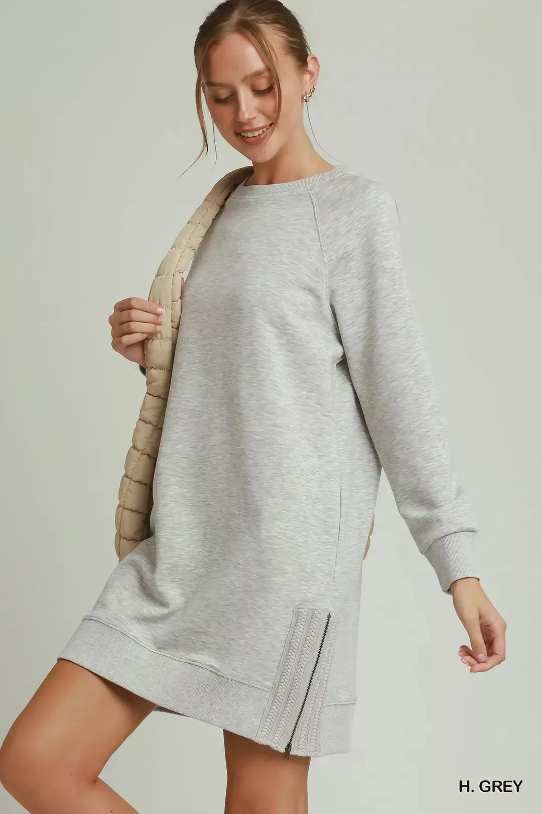 Umgee Side Crochet Zipper Detailed Dress - Image 2