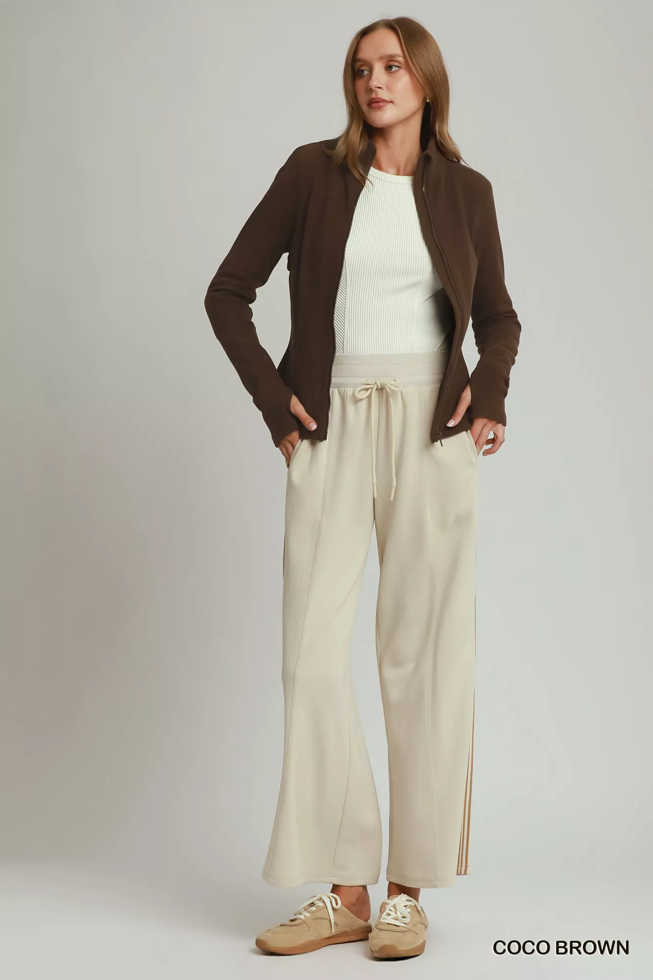 Umgee Soft Fleece Full Zip Jacket With Pockets - Image 5